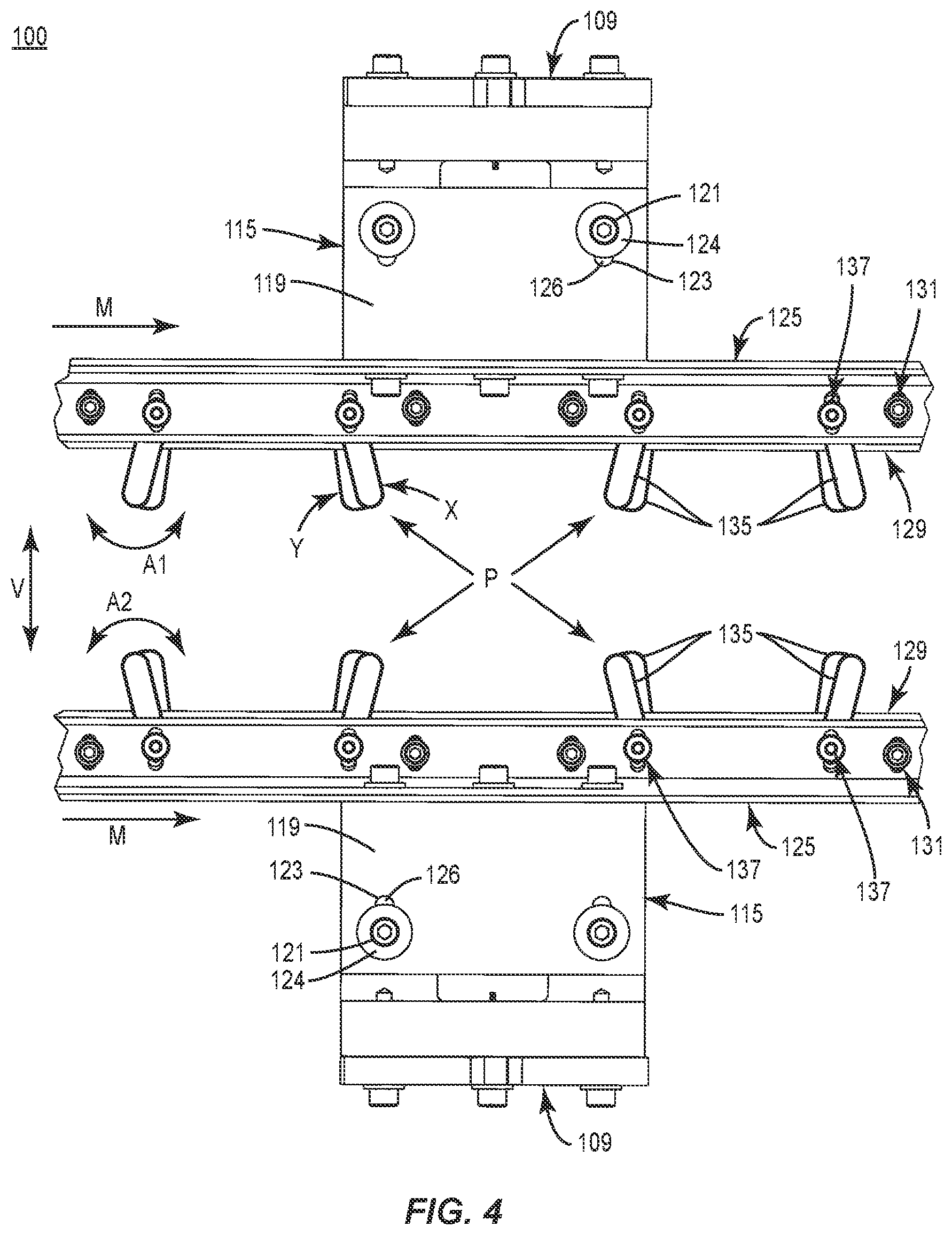 Patent US12304677 Figure 4 – Reconfigurable tray engaging assembly