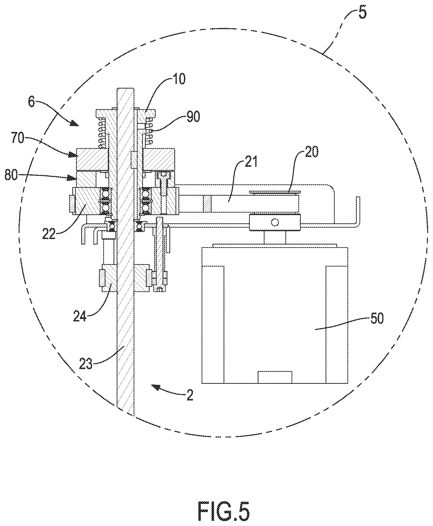 Patent US12304679 Figure 5 – Cushioning mechanism, heat sealing device, and film wrapping machine