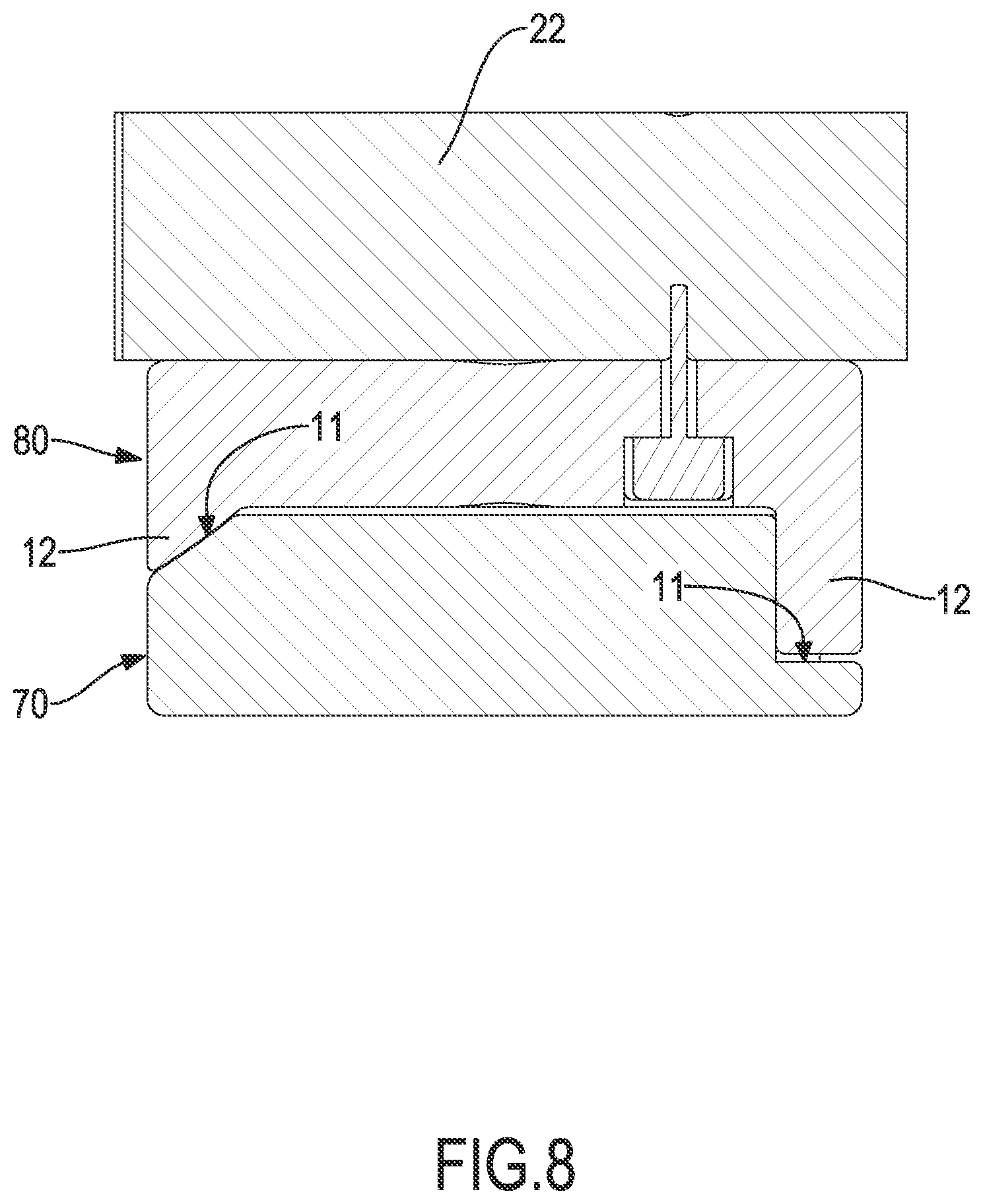 Patent US12304679 Figure 8 – Cushioning mechanism, heat sealing device, and film wrapping machine