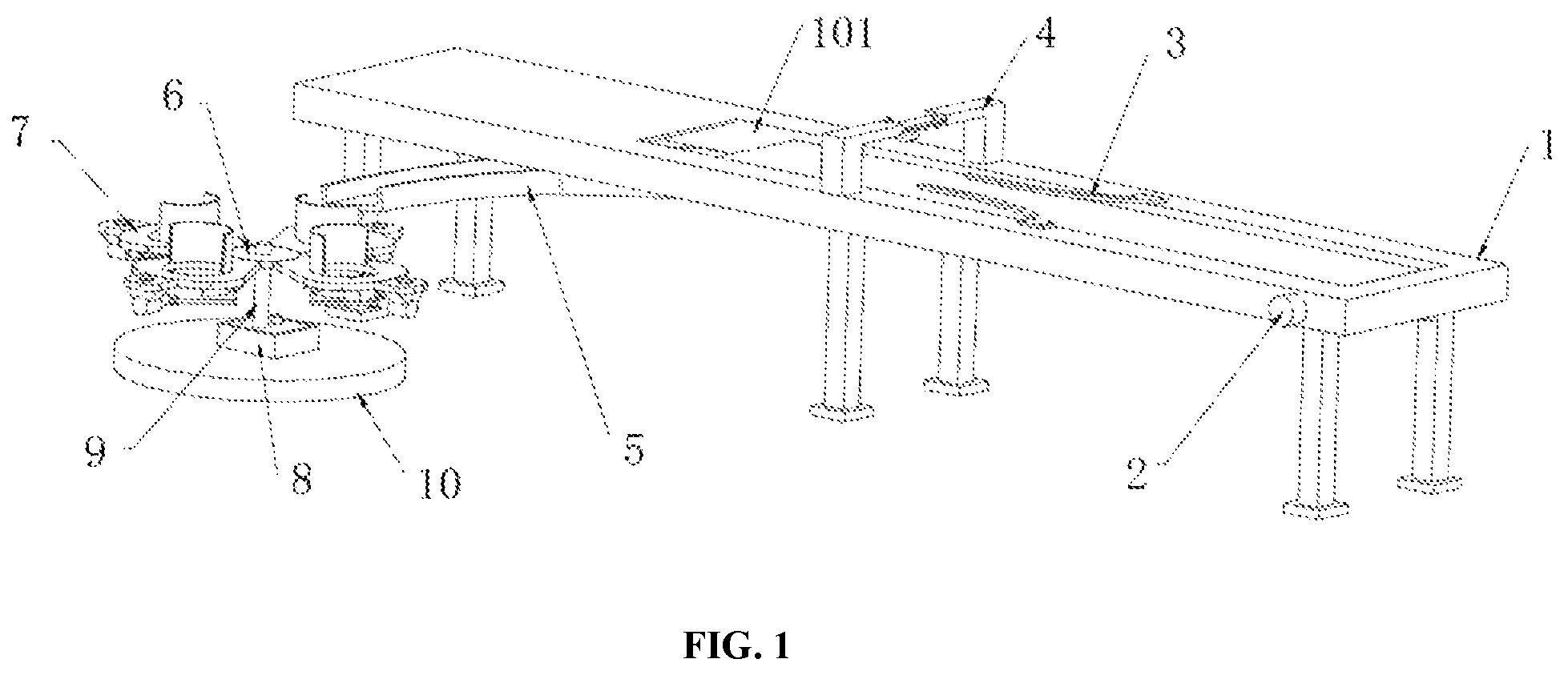 Patent US12304681 Figure 1 – Melon packaging machine