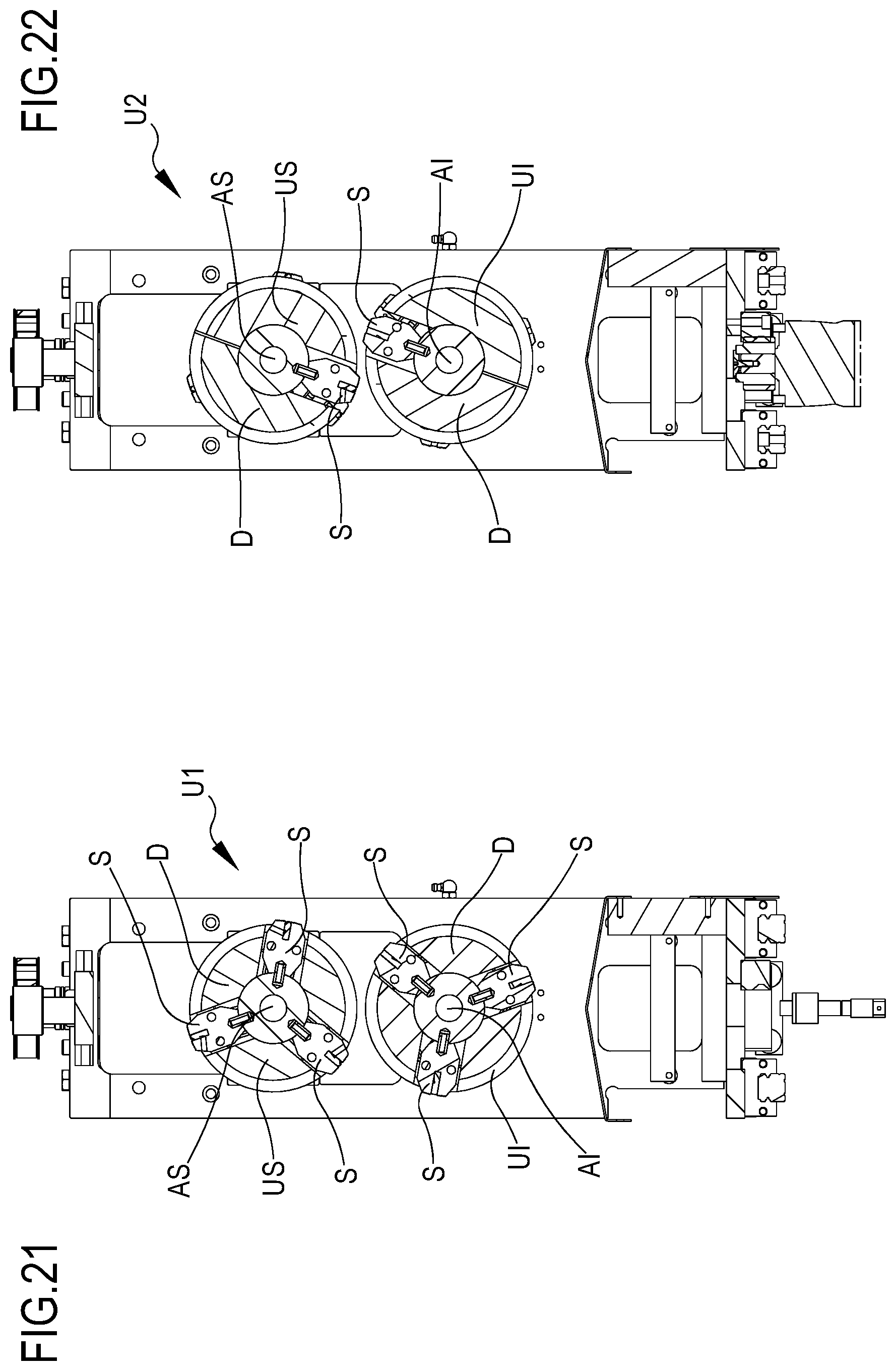 Patent US12304682 Figure 18 – Horizontal packaging machine with adjustable cut-sew group