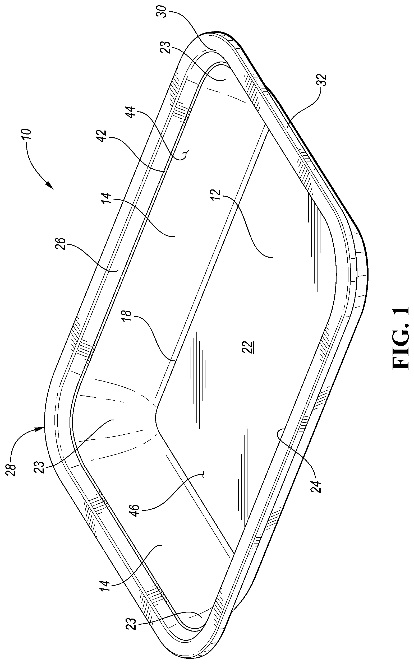 Patent US12304691 Figure 1 – Food tray