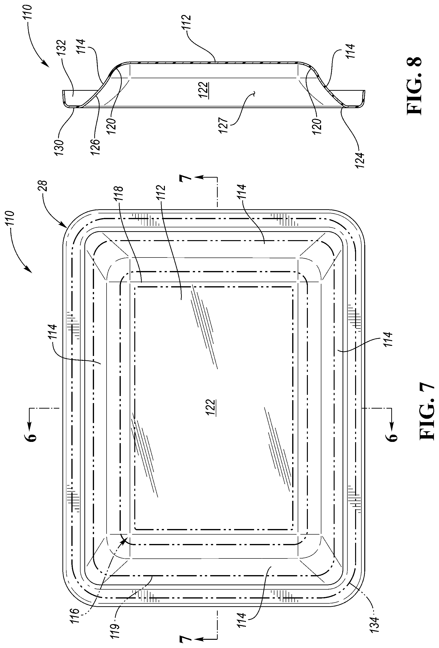 Patent US12304691 Figure 5 – Food tray