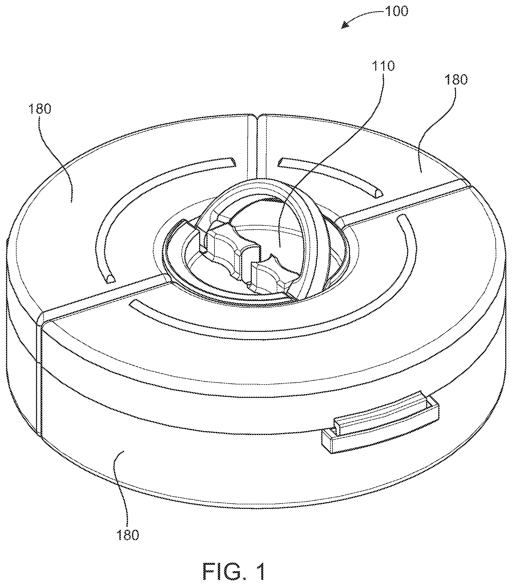 Patent US12304693 Figure 1 – Portable container system