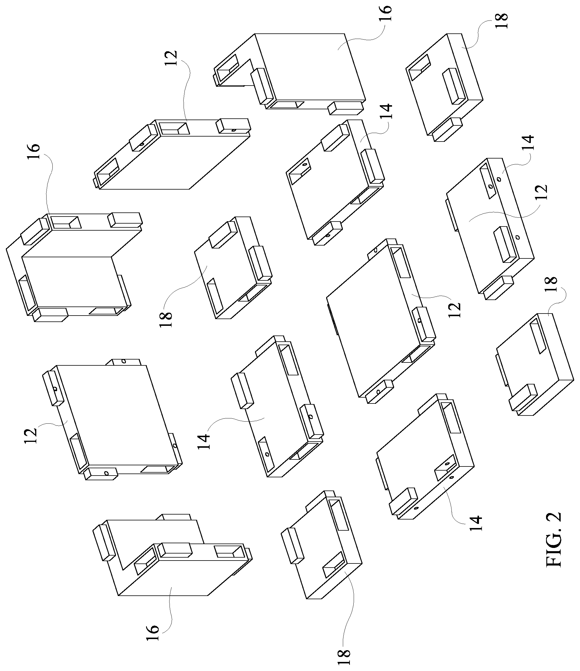 Patent US12304694 Figure 2 – Modular and reusable packaging system