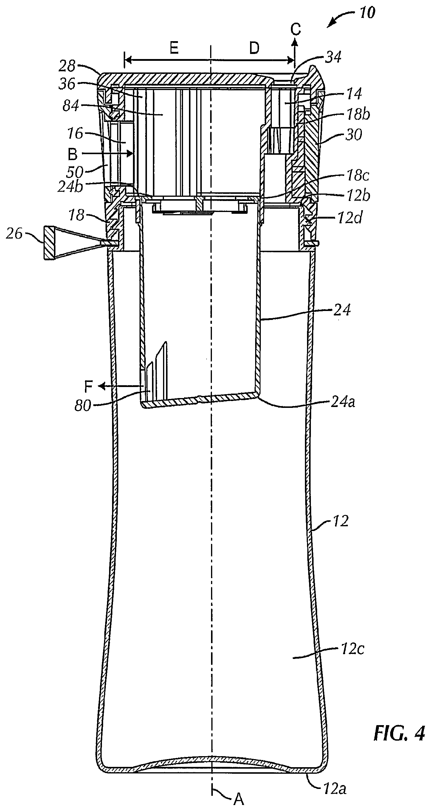 Patent US12304696 Figure 5 – Water bottle