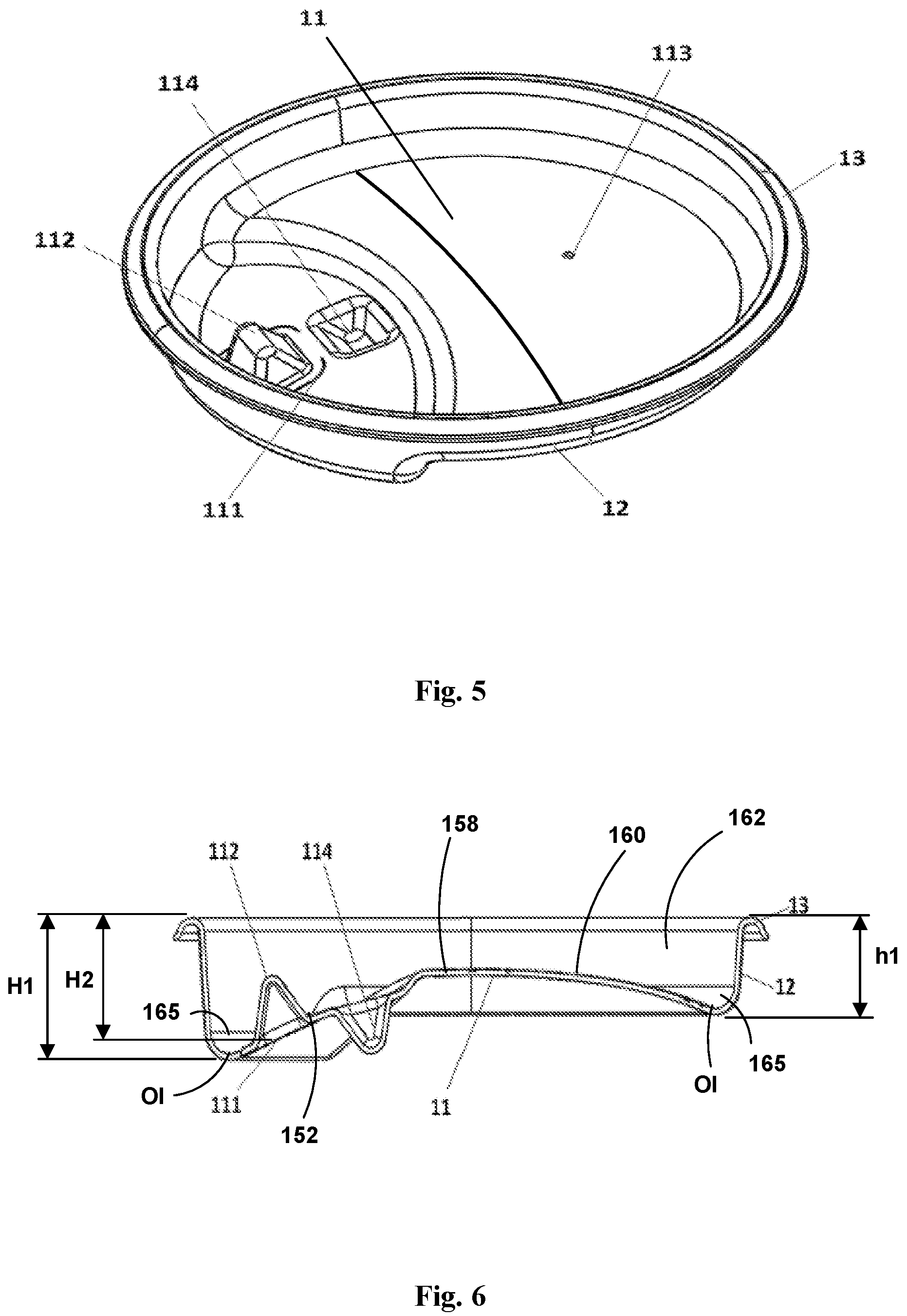 Patent US12304699 Figure 3 – Sunken-type cup lid