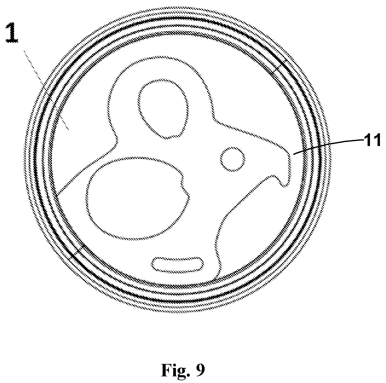 Patent US12304699 Figure 5 – Sunken-type cup lid