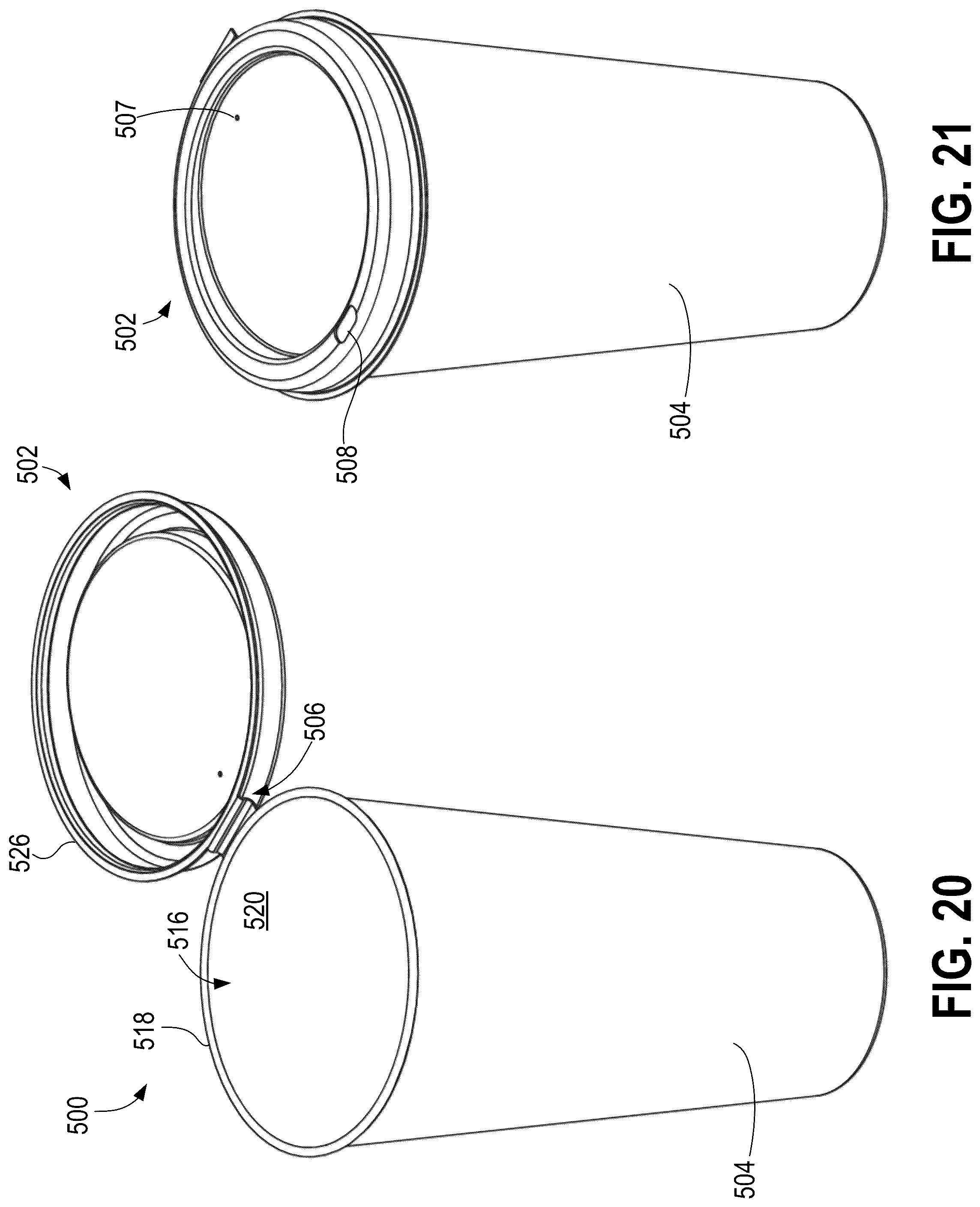Patent US12304701 Figure 15 – Recyclable coffee cup with integrated lid