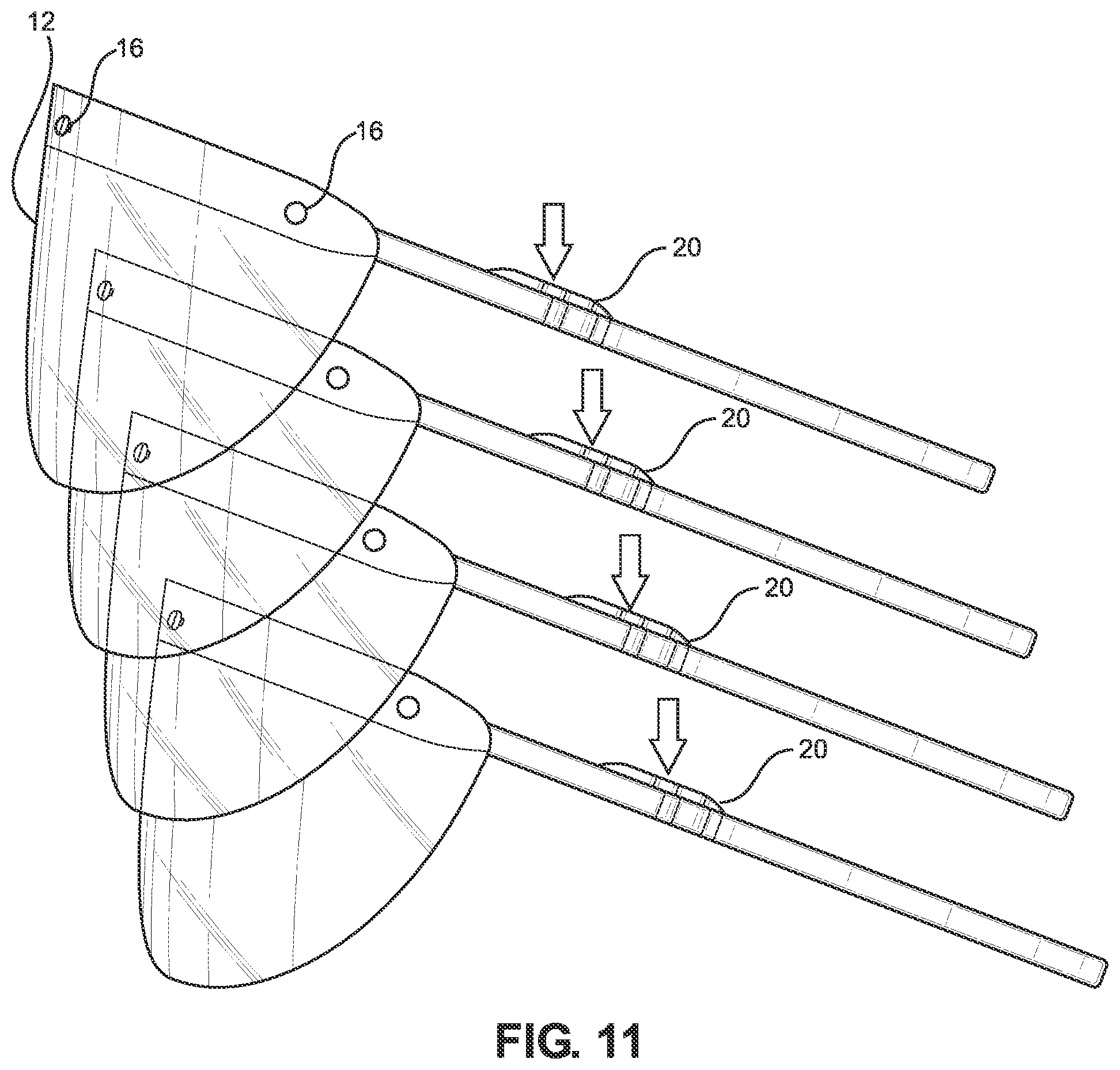 Patent US12304704 Figure 8 – Stackable eye shields