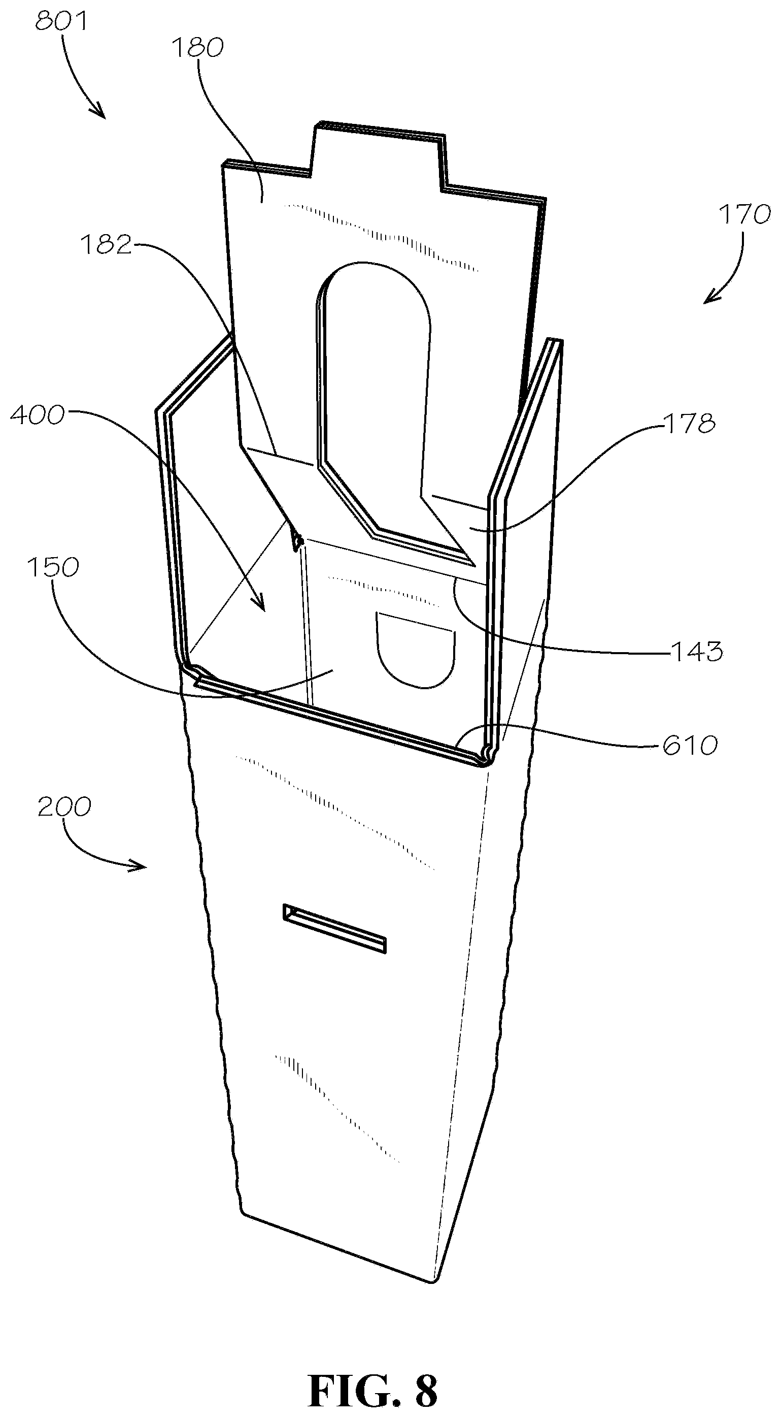 Patent US12304705 Figure 8 – One- and two-pack beverage box