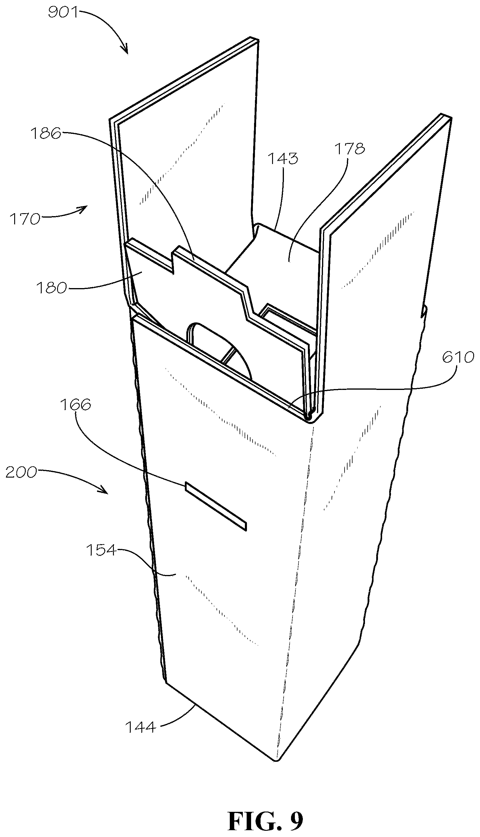 Patent US12304705 Figure 9 – One- and two-pack beverage box