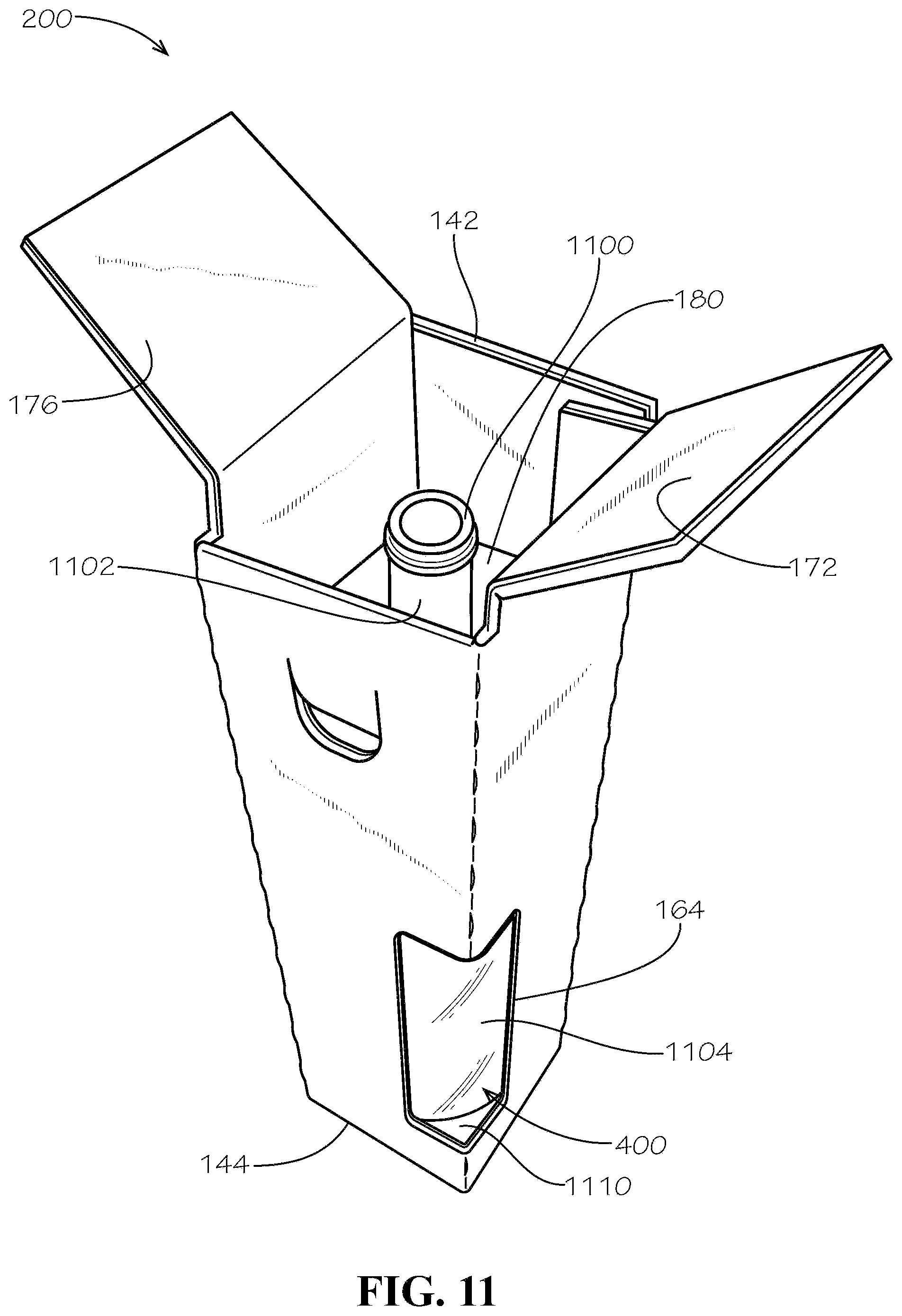 Patent US12304705 Figure 11 – One- and two-pack beverage box
