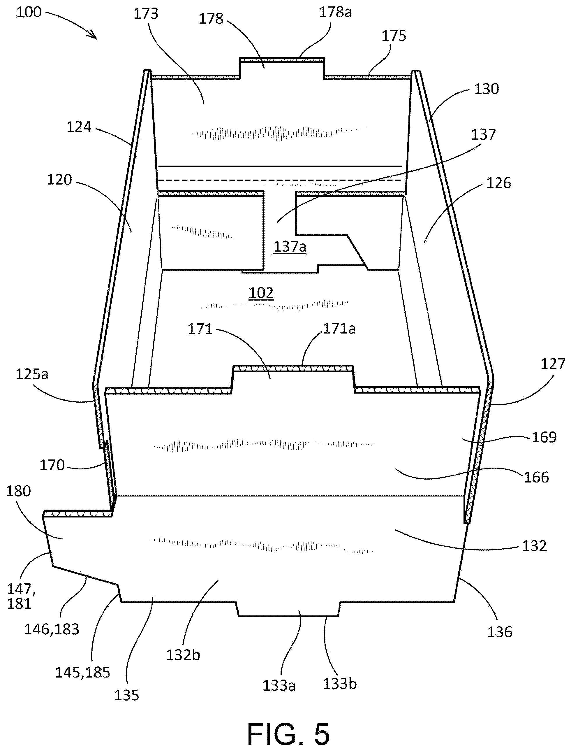 Patent US12304706 Figure 6 – Collapsible tray and methods therefor