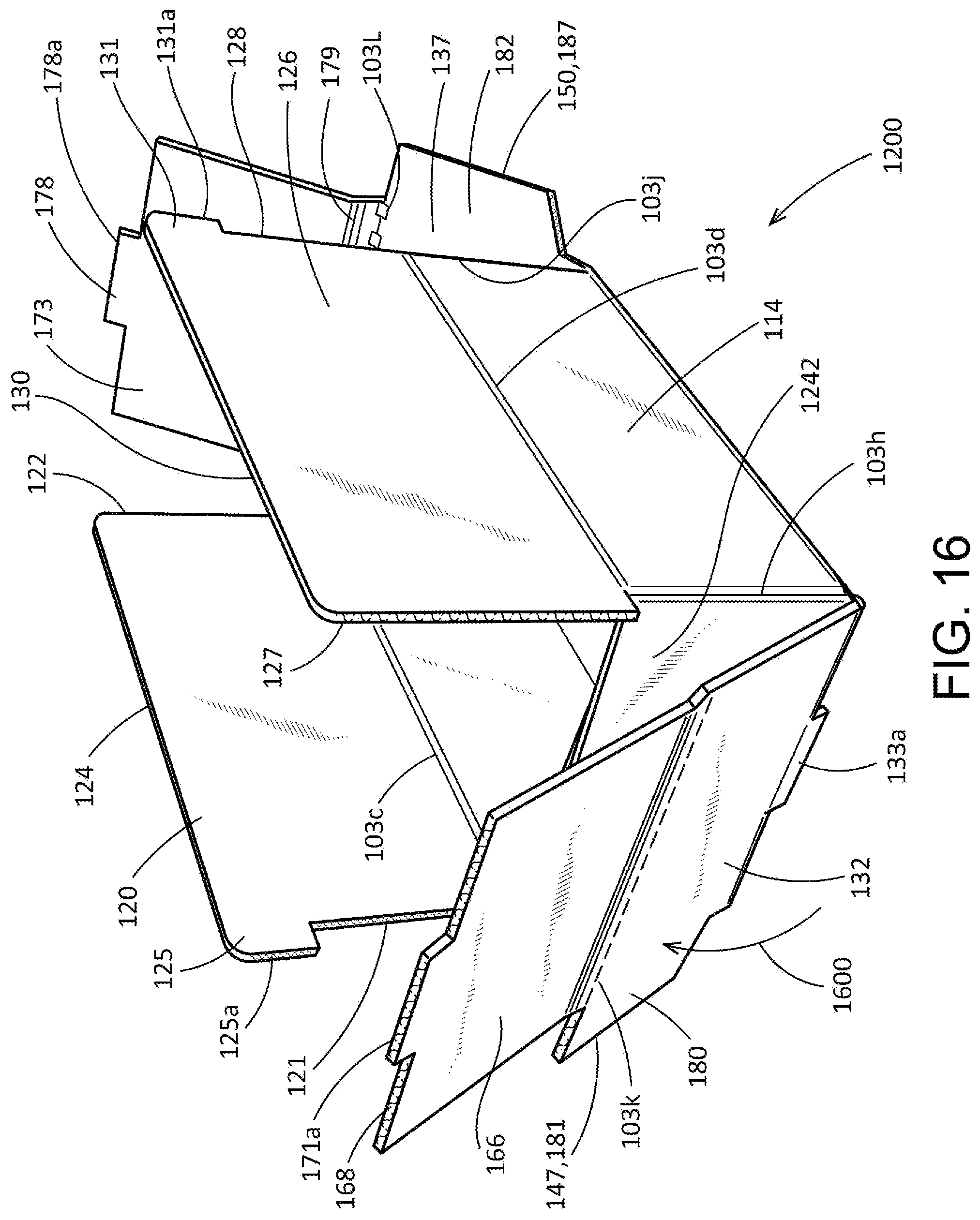 Patent US12304706 Figure 17 – Collapsible tray and methods therefor