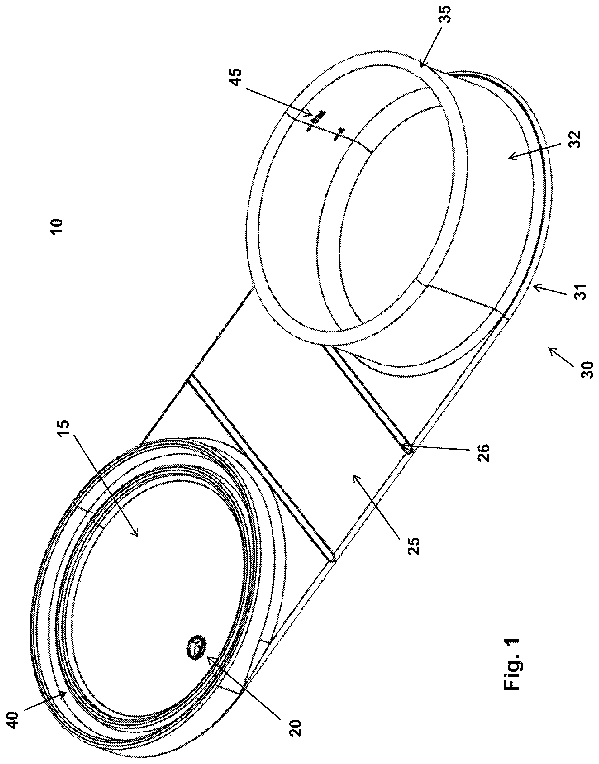 Patent US12304709 Figure 1 – Self-venting lid for containers