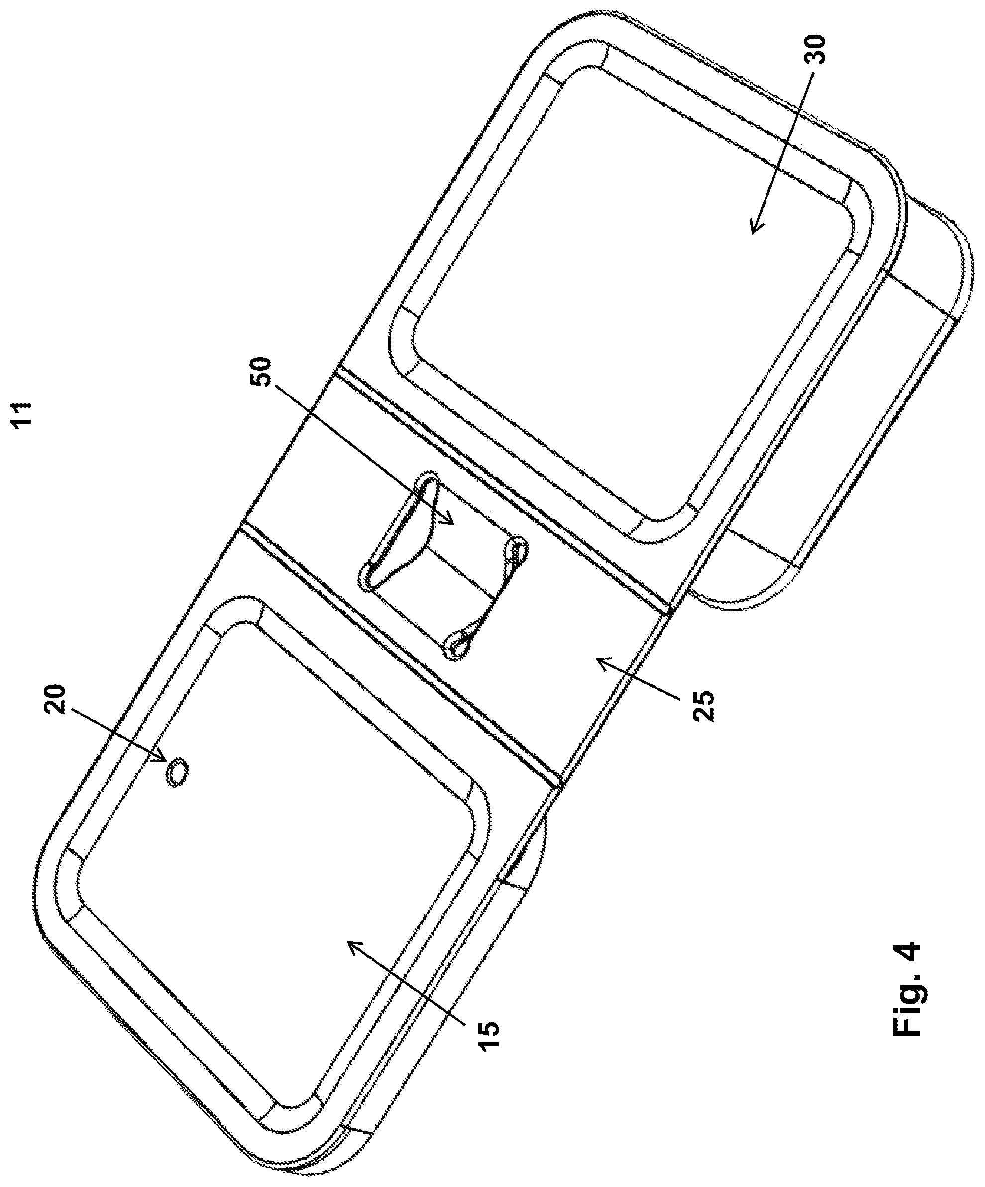 Patent US12304709 Figure 4 – Self-venting lid for containers