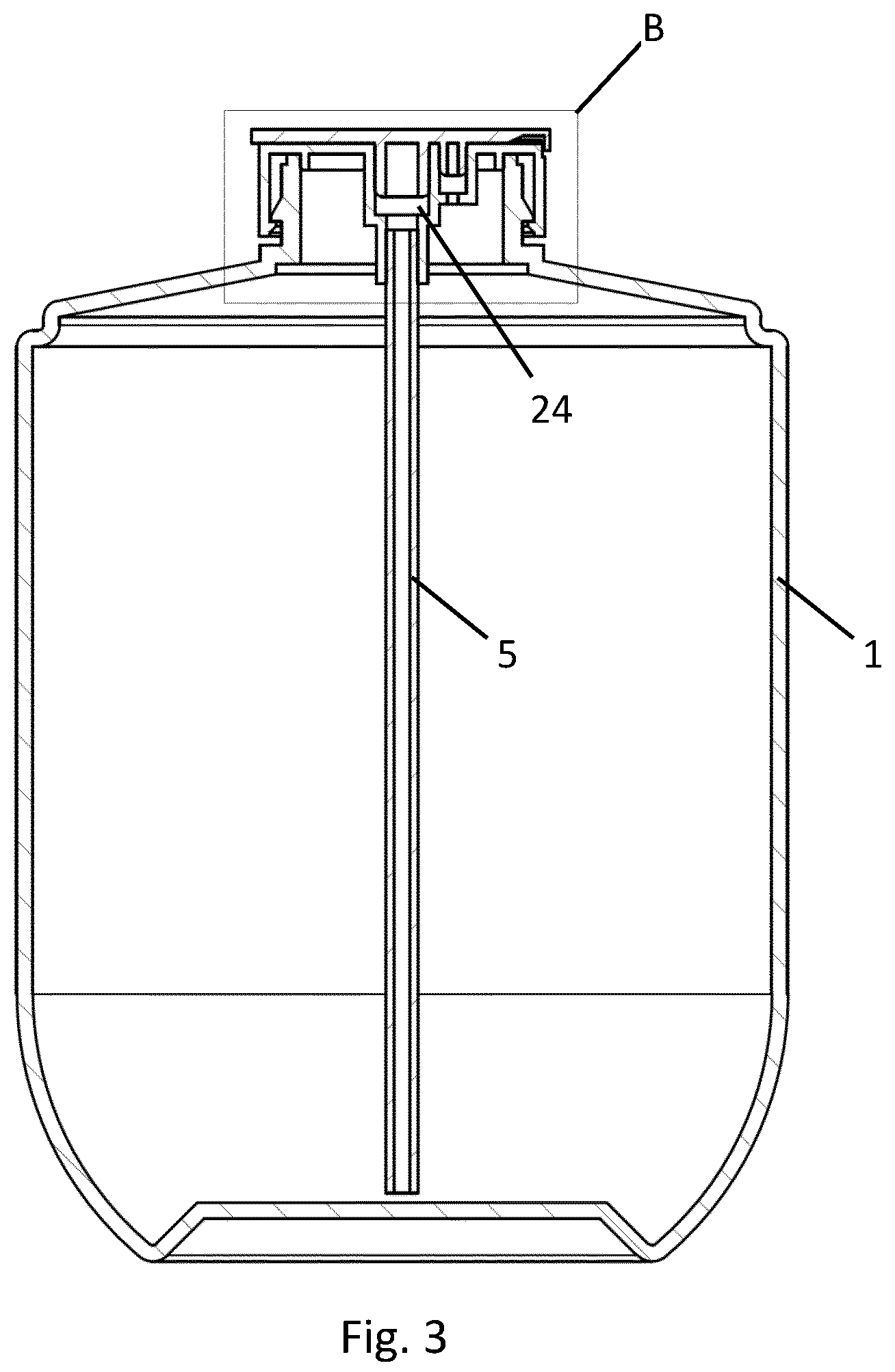 Patent US12304710 Figure 3 – Cap and a container