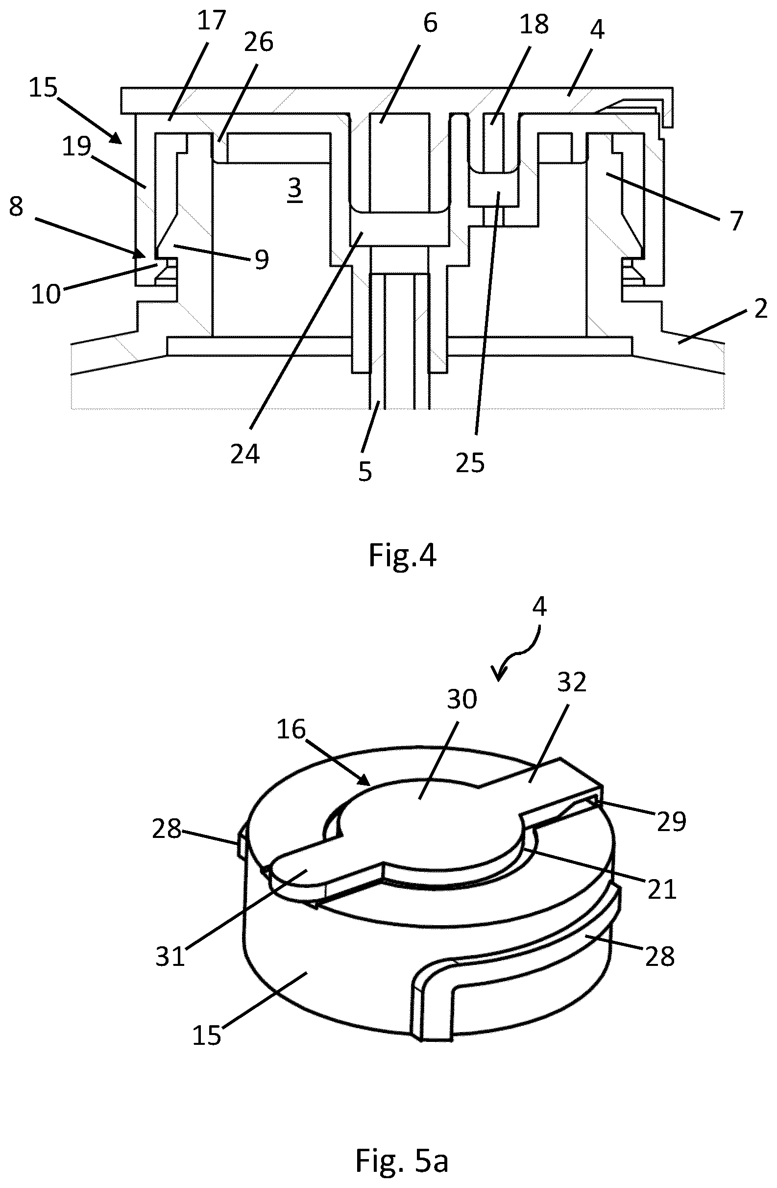 Patent US12304710 Figure 4 – Cap and a container