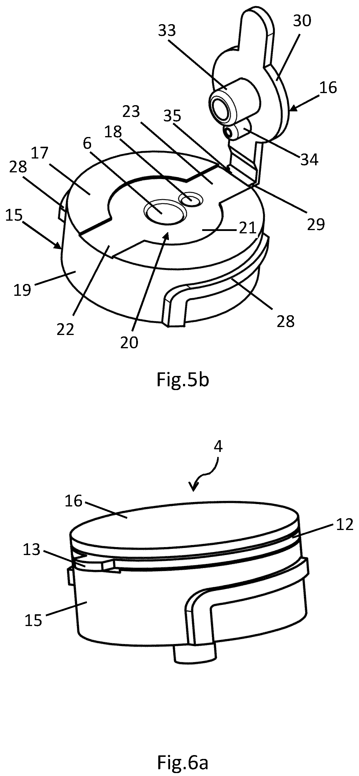 Patent US12304710 Figure 5 – Cap and a container