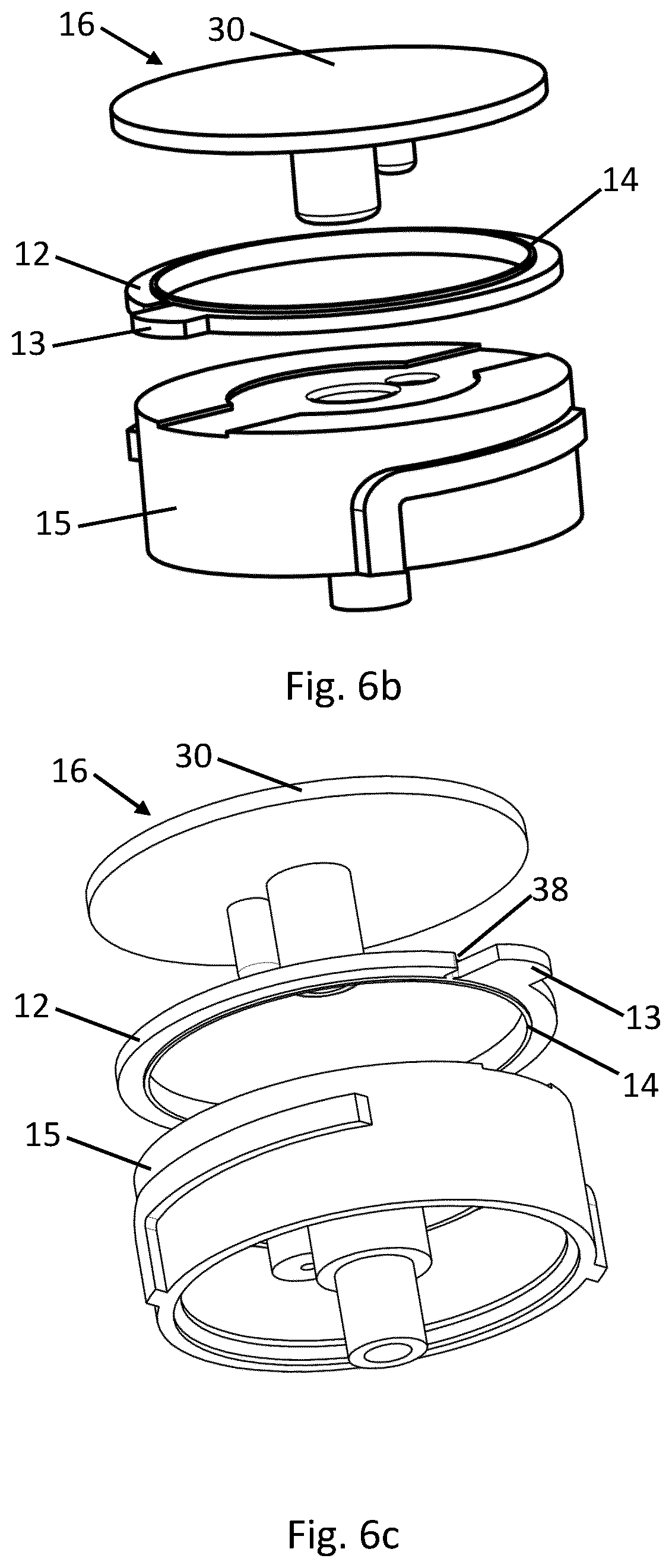 Patent US12304710 Figure 6 – Cap and a container