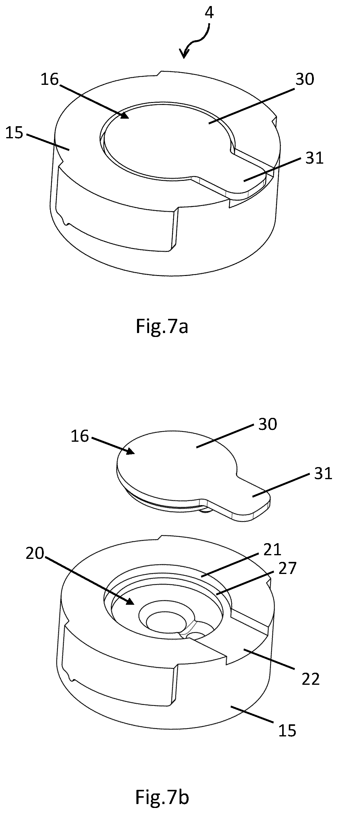 Patent US12304710 Figure 7 – Cap and a container