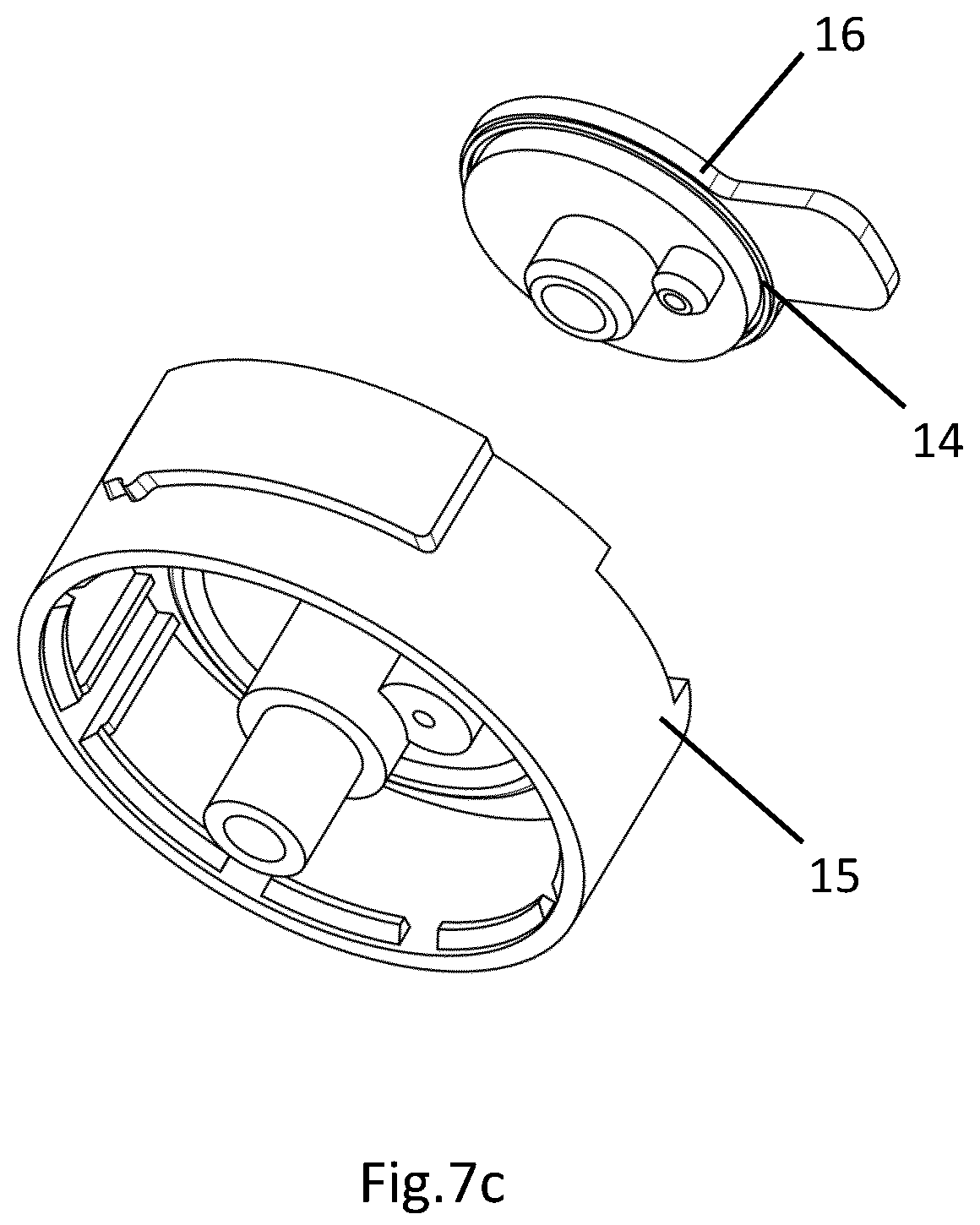 Patent US12304710 Figure 8 – Cap and a container