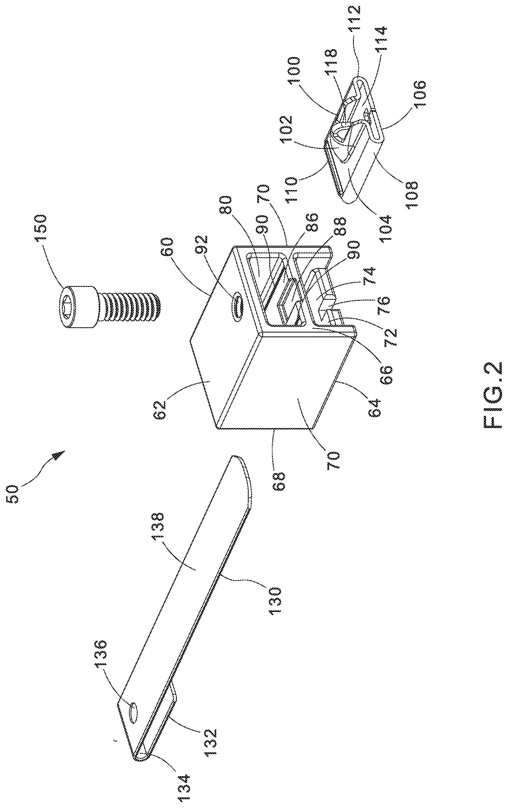 Patent US12304711 Figure 2 – Bi-level metal locking cleat