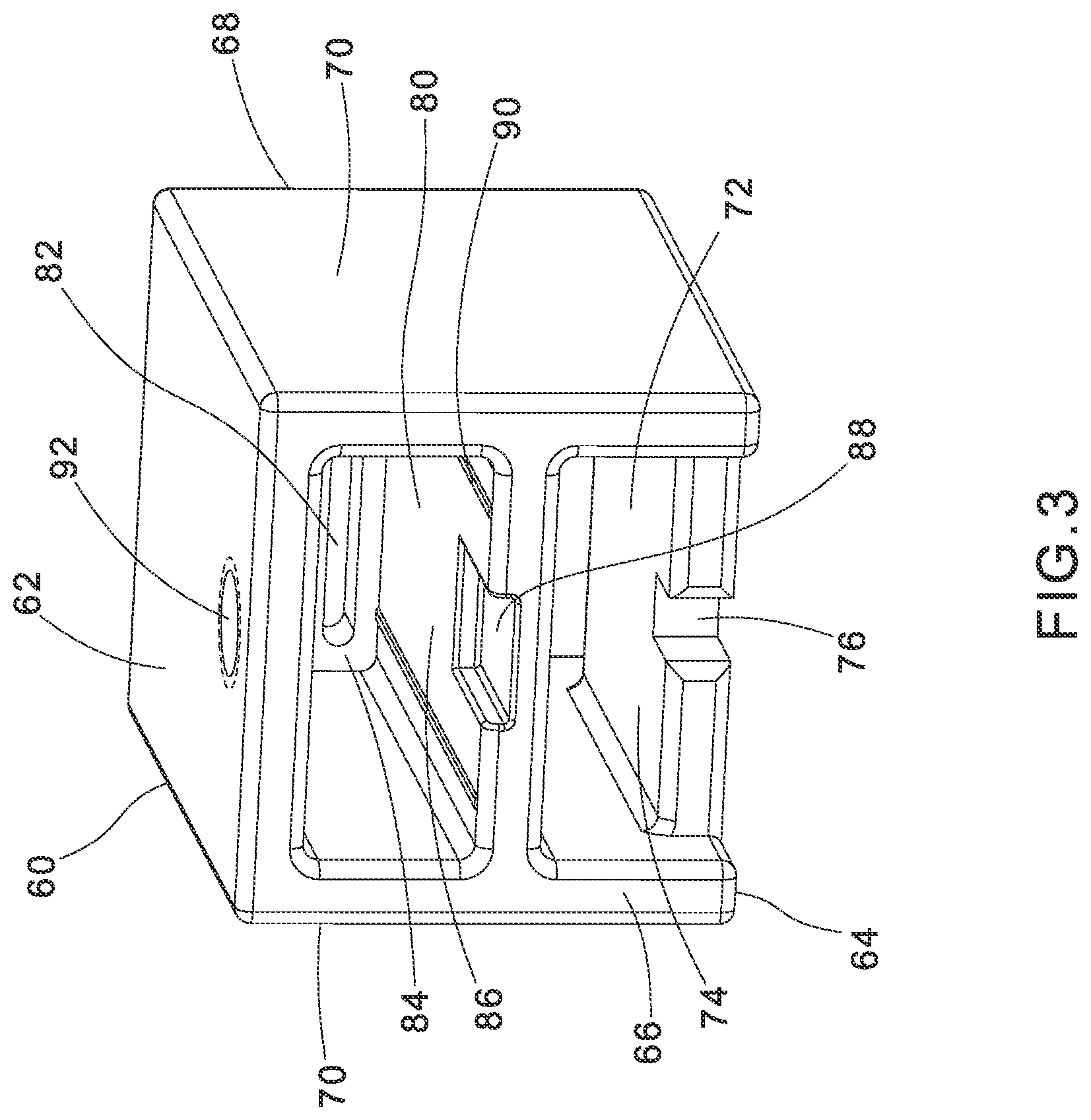 Patent US12304711 Figure 3 – Bi-level metal locking cleat