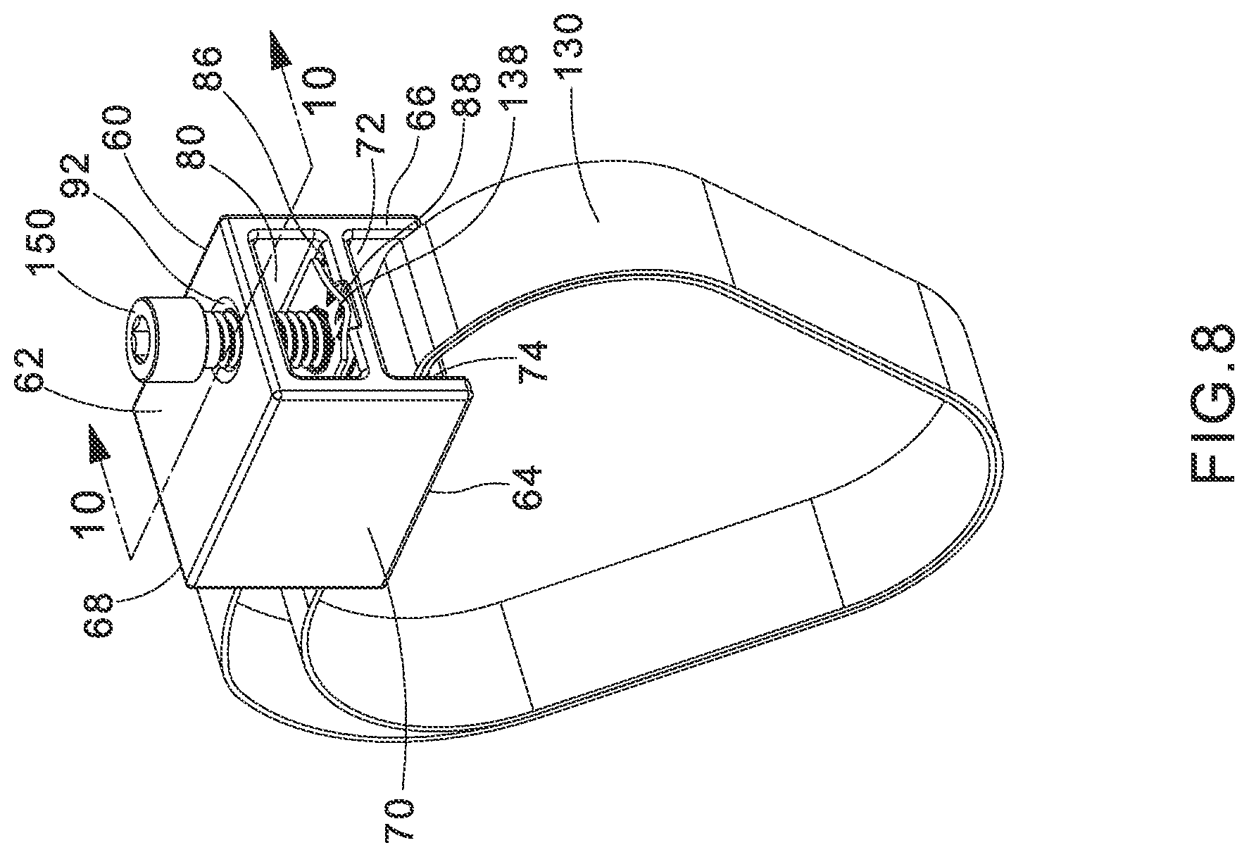 Patent US12304711 Figure 8 – Bi-level metal locking cleat