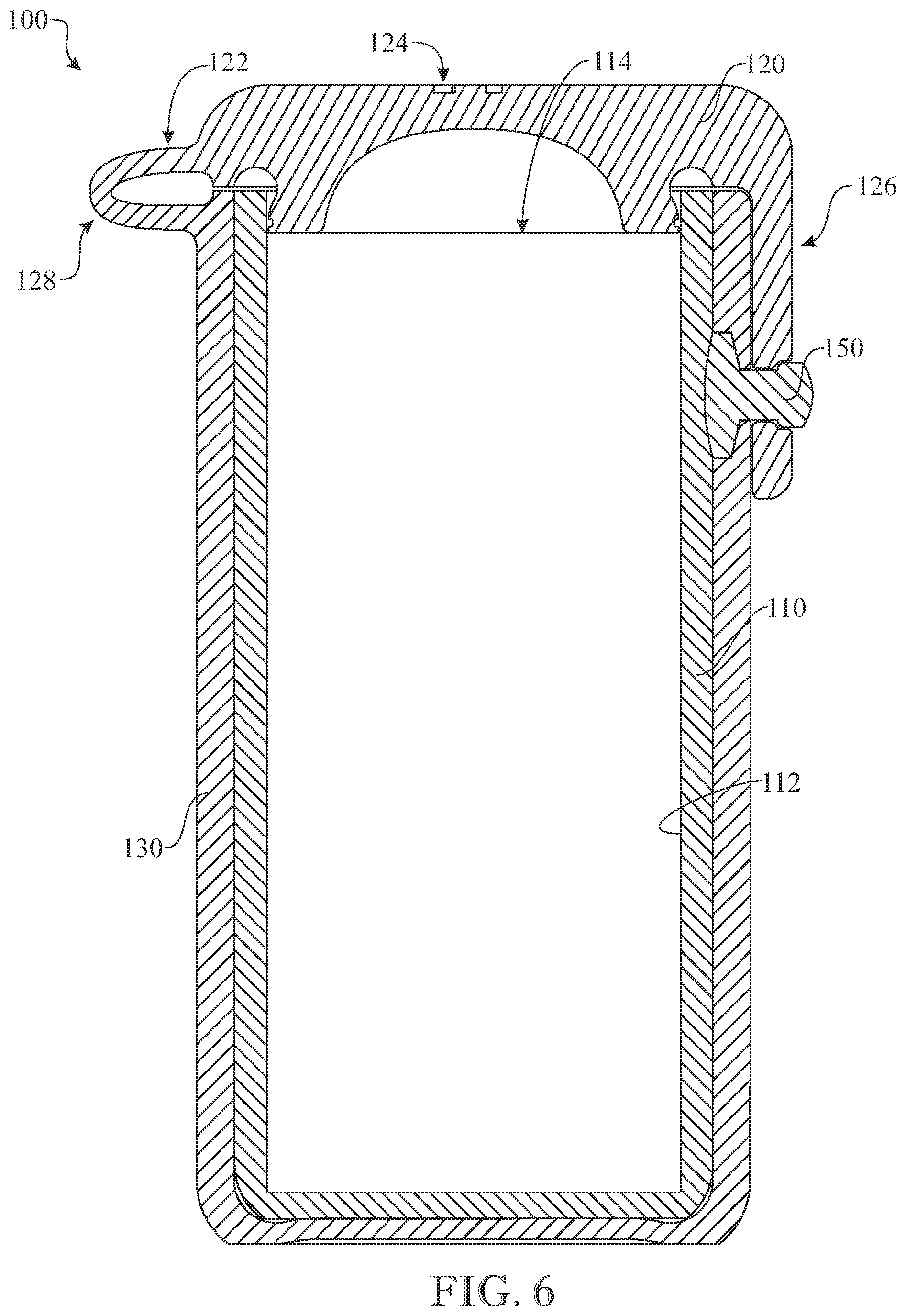 Patent US12304717 Figure 6 – Lightweight and shock-proof portable container arrangement