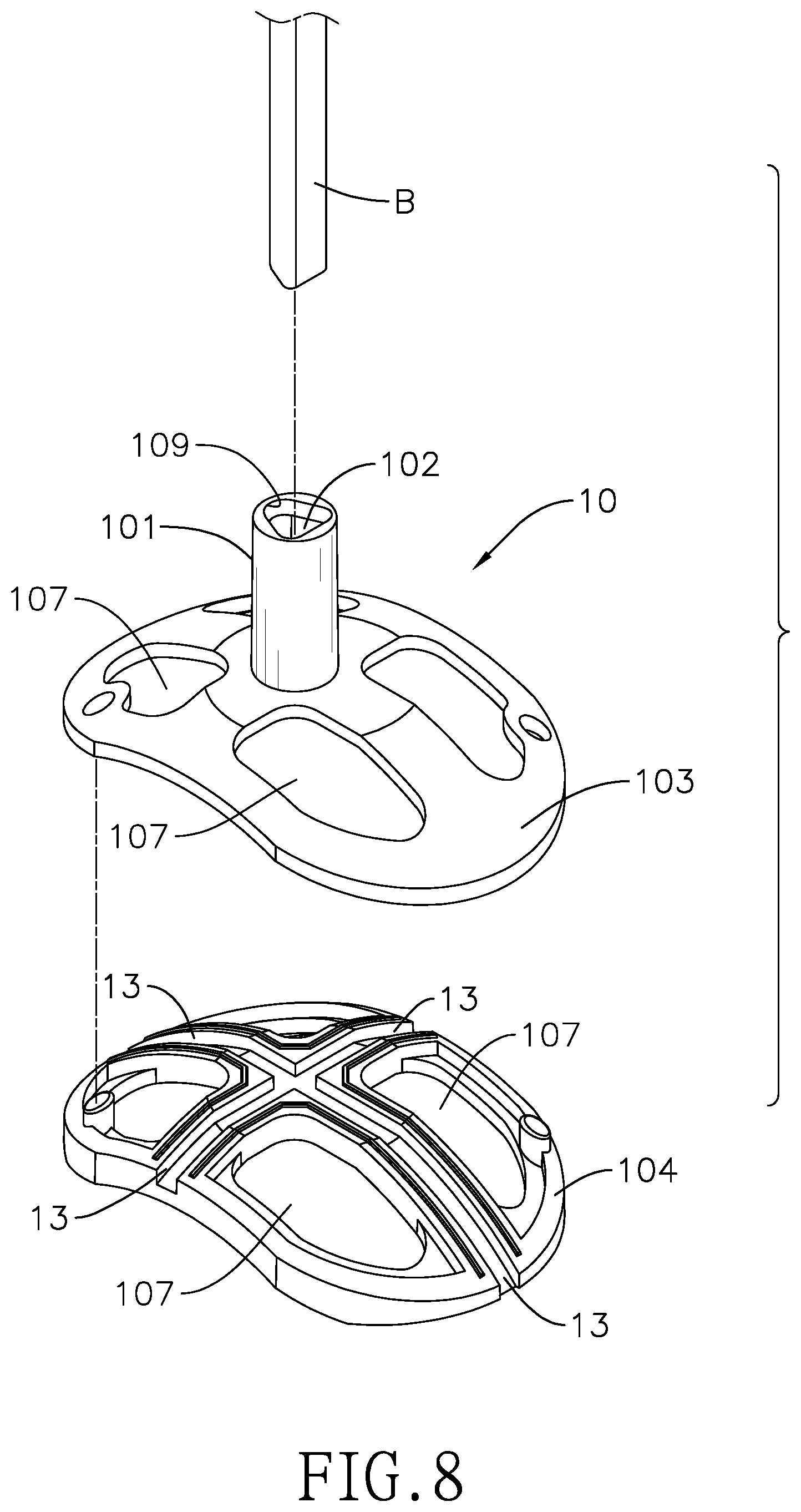 Patent US12304720 Figure 8 – Liquid product container and extending drawing unit of liquid product container