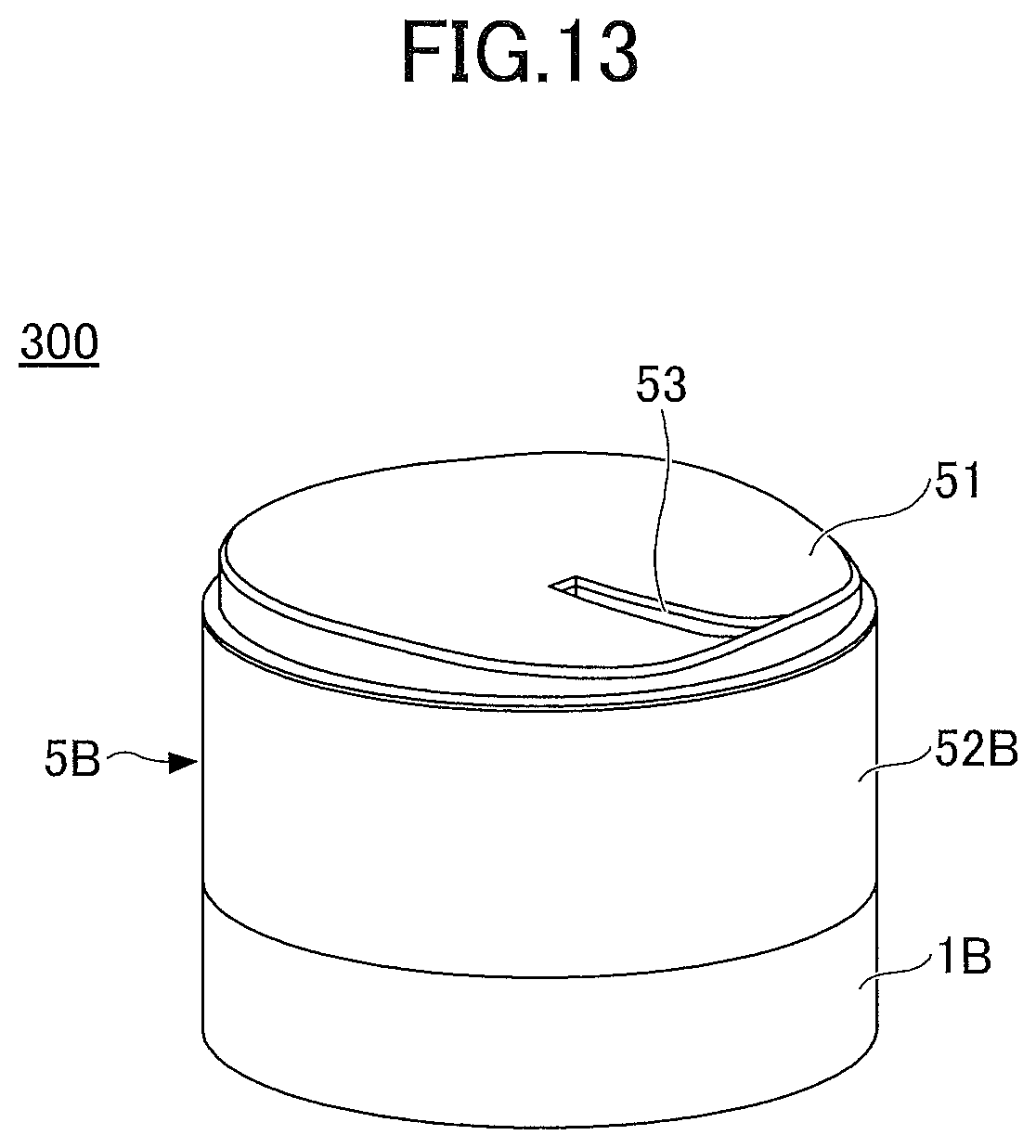 Patent US12304722 Figure 13 – Dispensing container with cutter, solid material container, and solid material rotary cutting lid