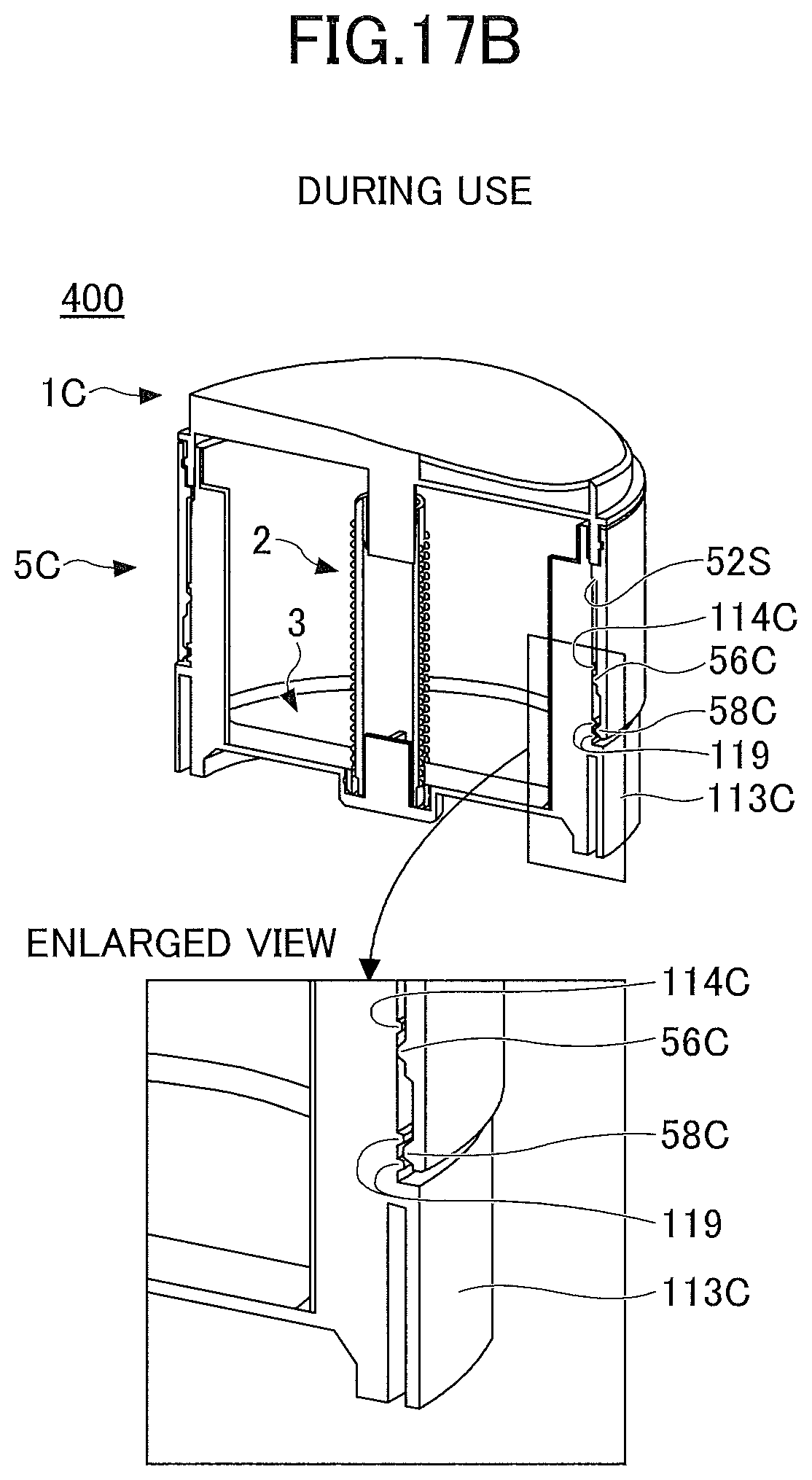 Patent US12304722 Figure 19 – Dispensing container with cutter, solid material container, and solid material rotary cutting lid