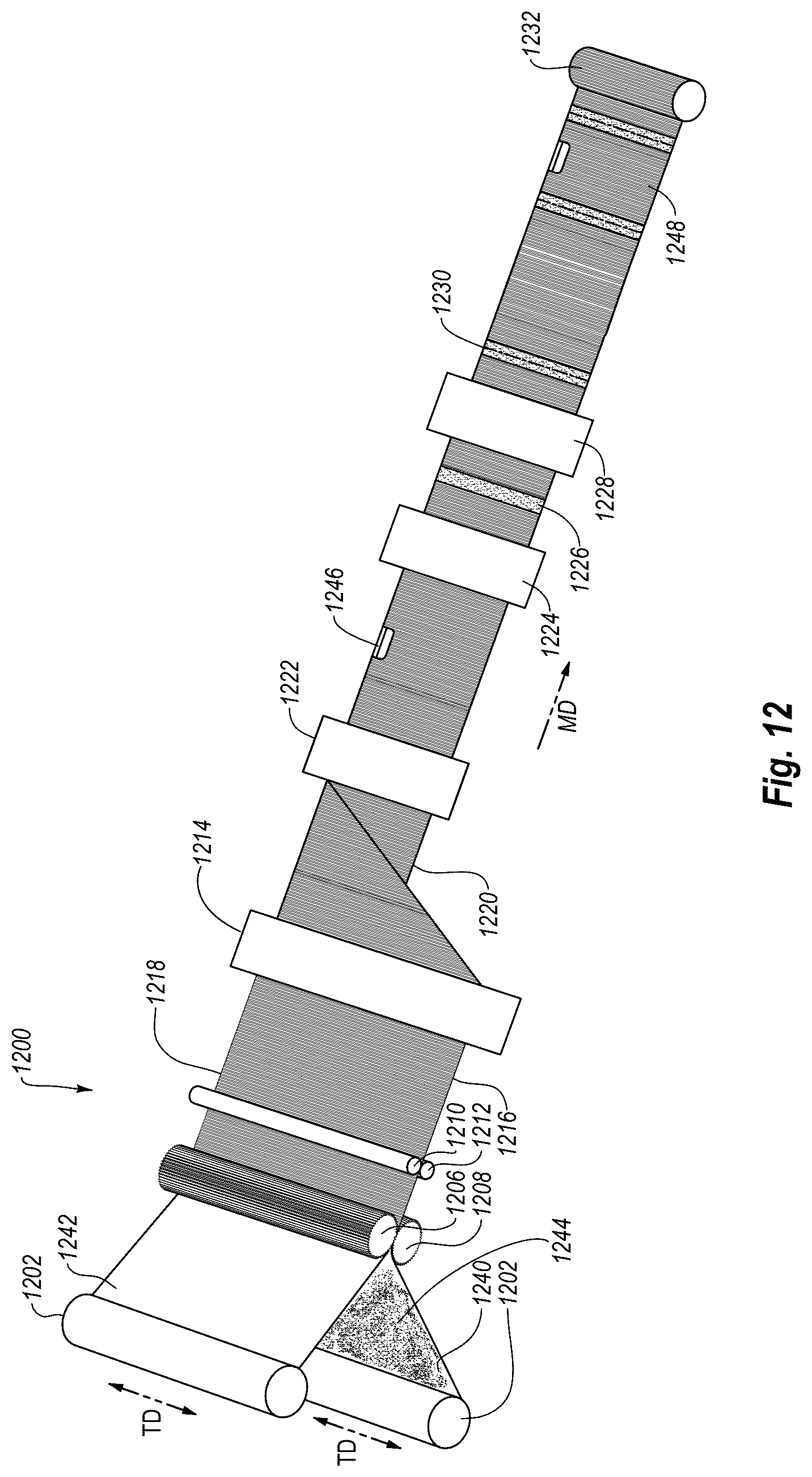 Patent US12304727 Figure 14 – Thermoplastic films and bags with encapsulation-based delayed odor control and methods of making the same