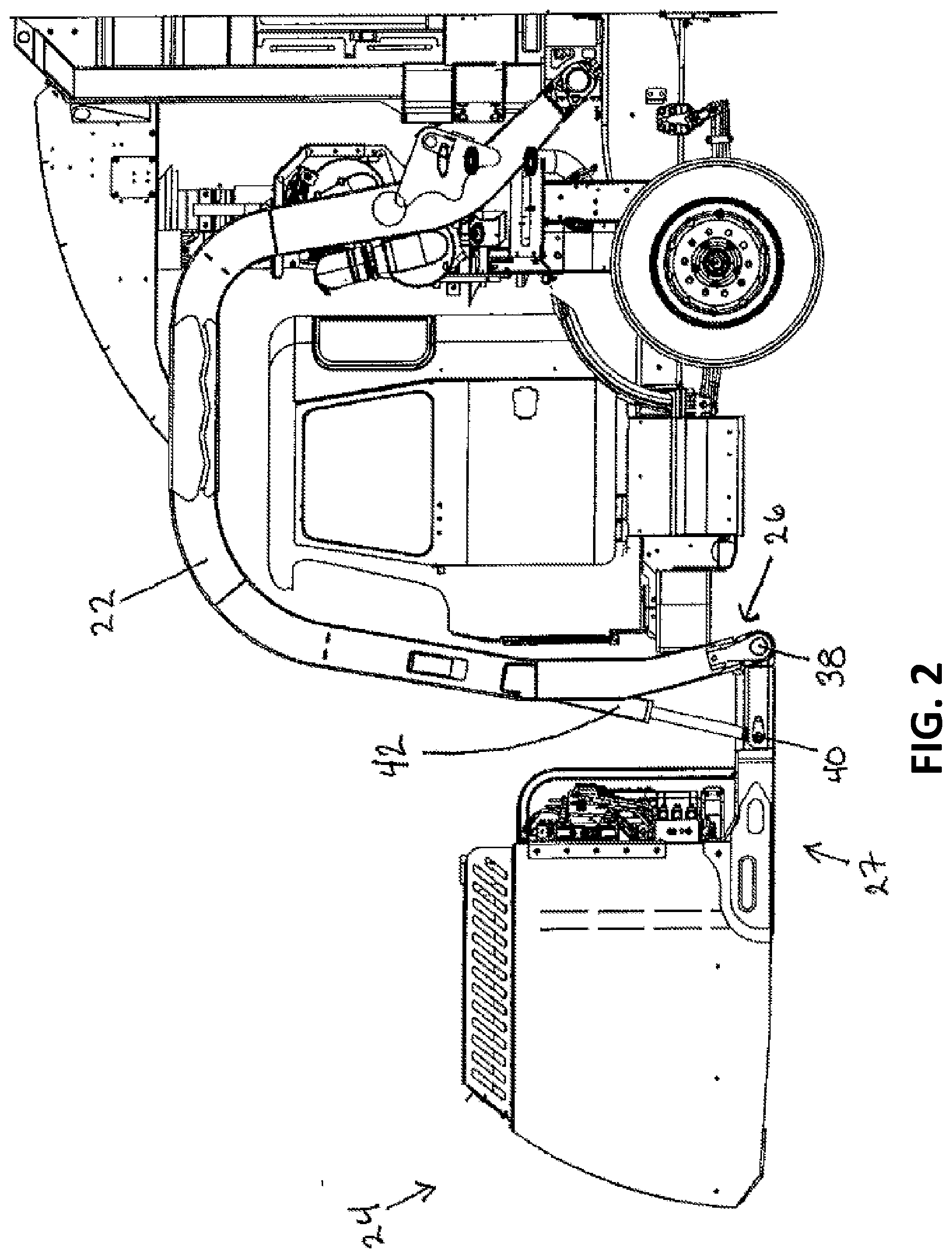 Patent US12304728 Figure 2 – Intermediate container for integration with a refuse vehicle