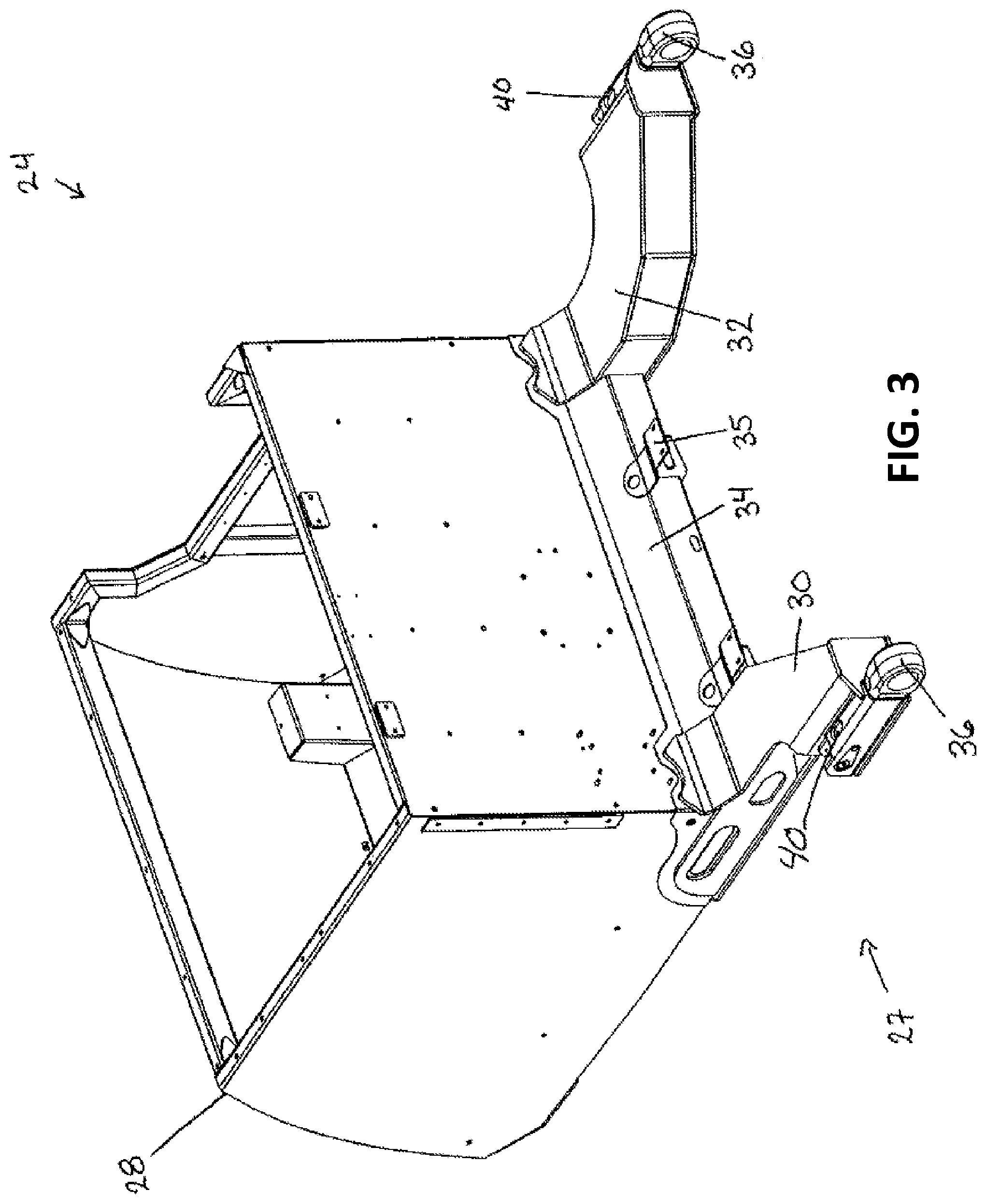 Patent US12304728 Figure 3 – Intermediate container for integration with a refuse vehicle