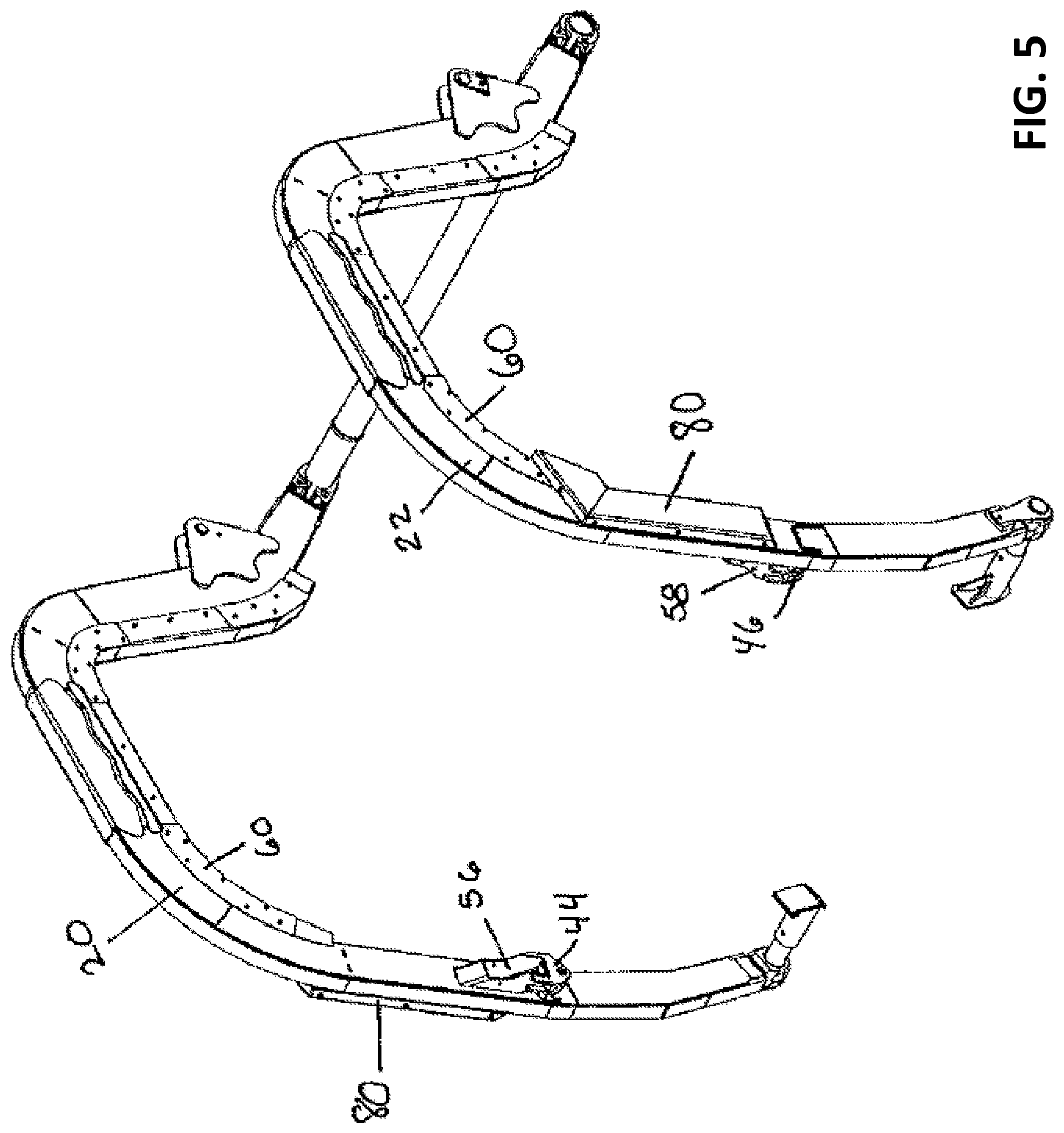 Patent US12304728 Figure 5 – Intermediate container for integration with a refuse vehicle
