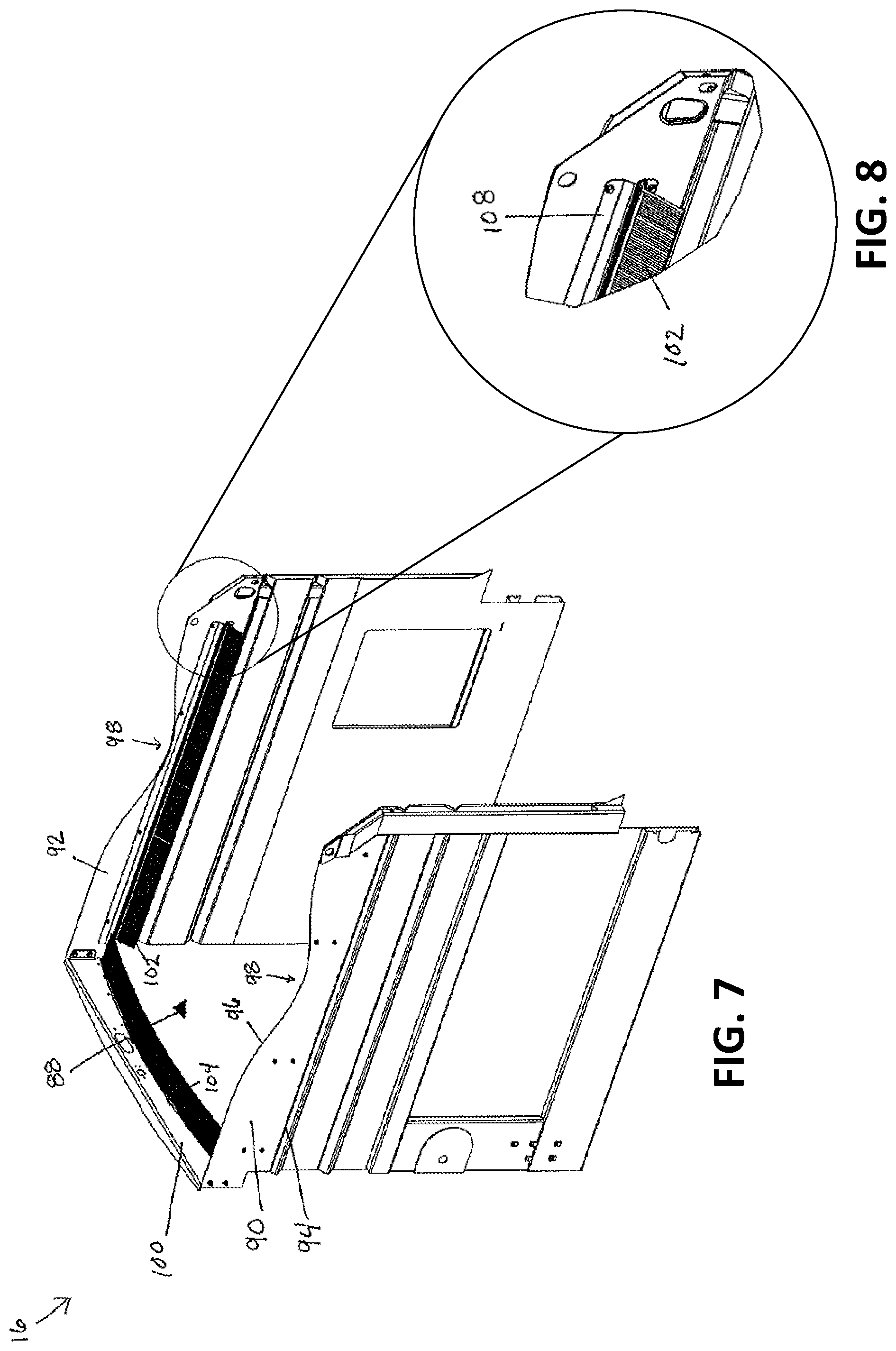 Patent US12304728 Figure 7 – Intermediate container for integration with a refuse vehicle