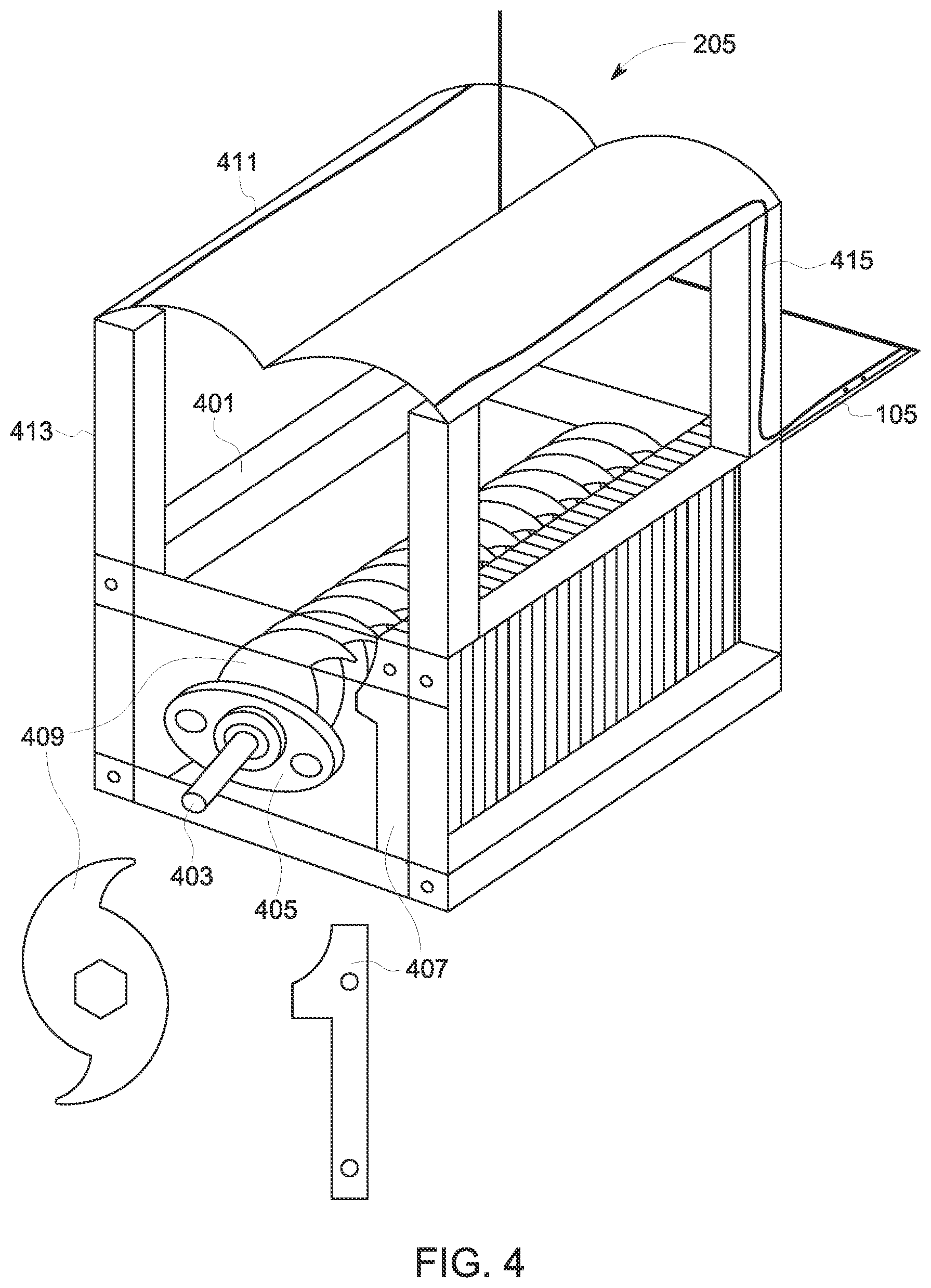 Patent US12304729 Figure 6 – Size reduction and storage device system and method of use