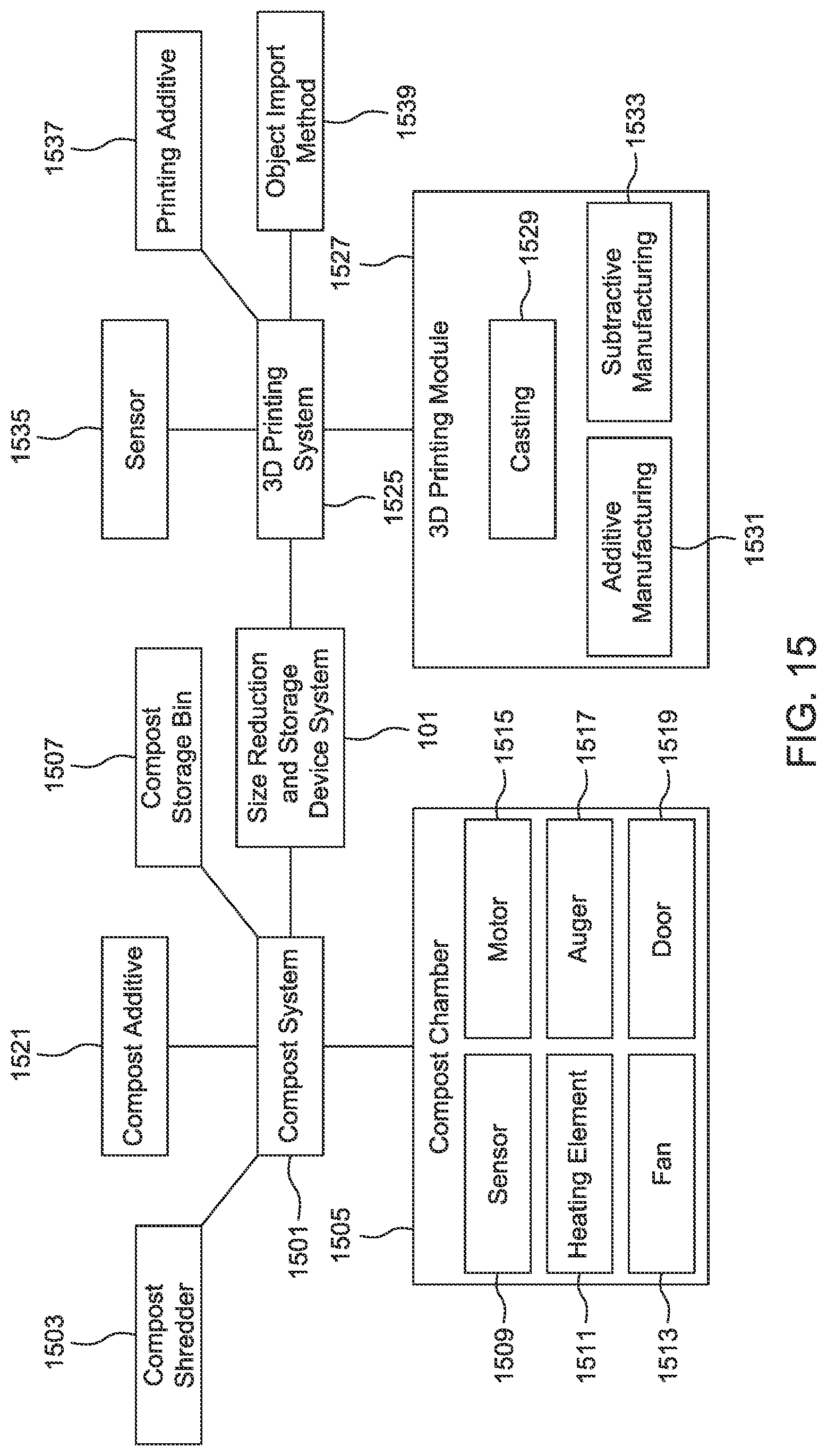 Patent US12304729 Figure 18 – Size reduction and storage device system and method of use