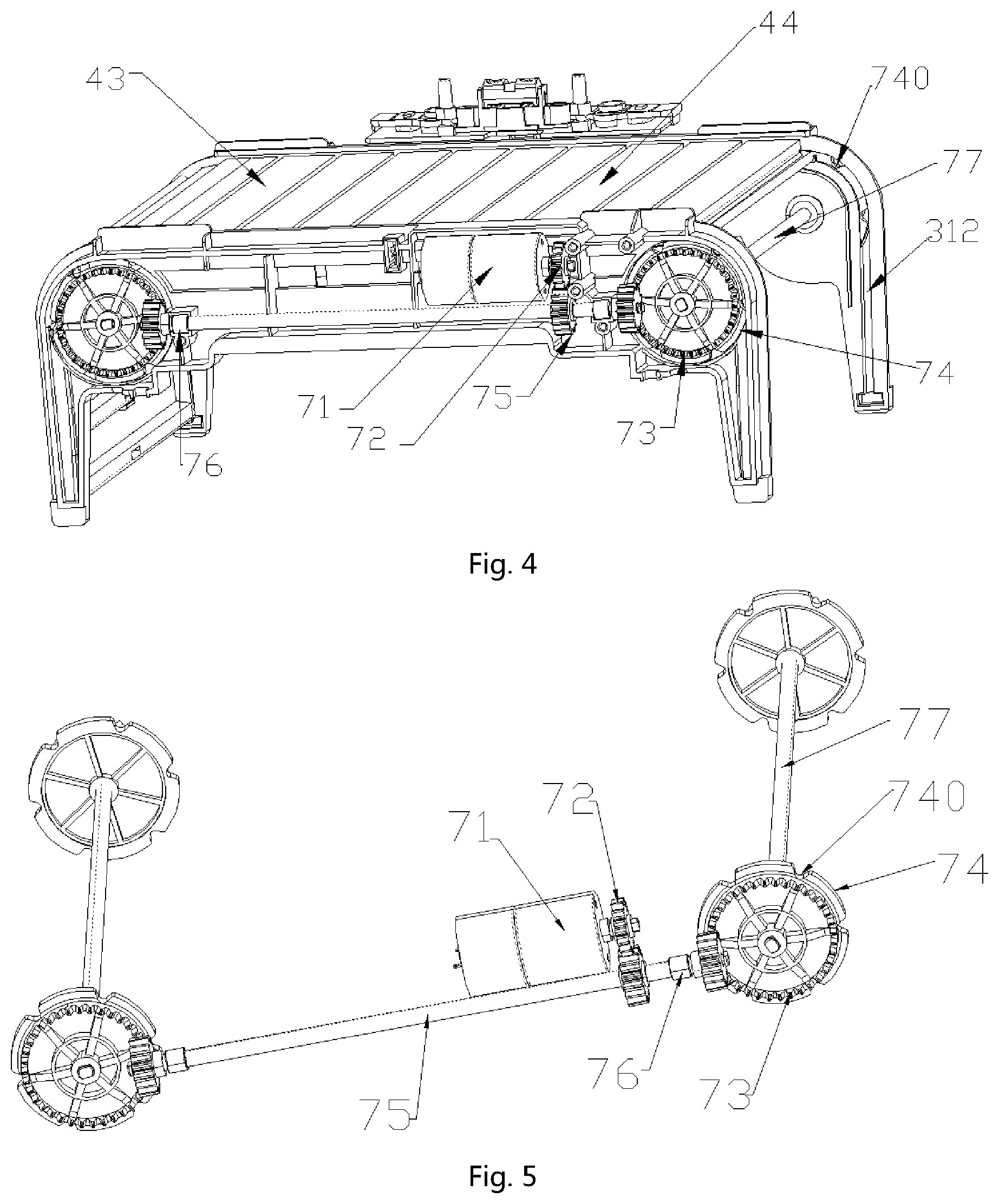 Patent US12304730 Figure 4 – Roller shutter-type intelligent garbage can