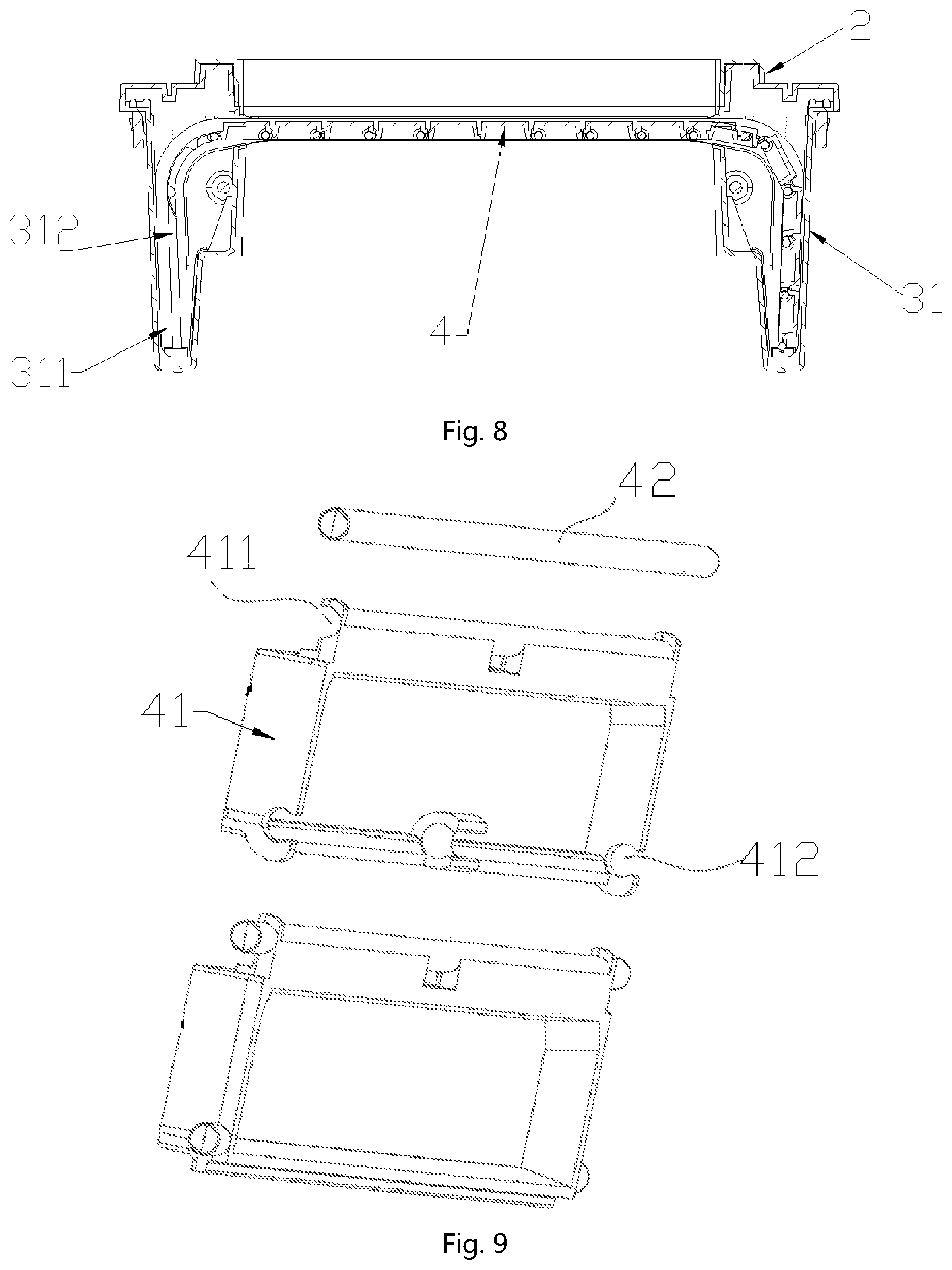 Patent US12304730 Figure 6 – Roller shutter-type intelligent garbage can