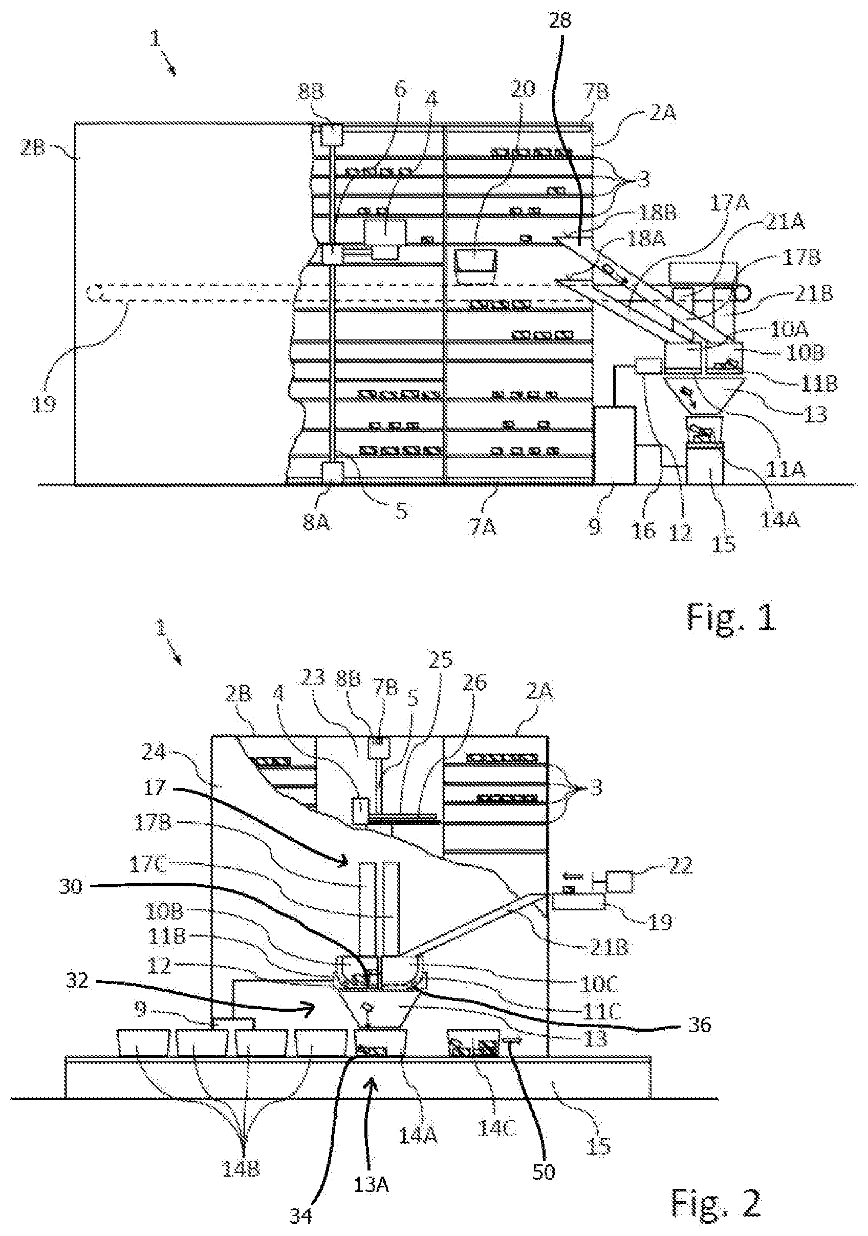 Patent US12304732 Figure 1 – Automatic picking machine for filling a transport container