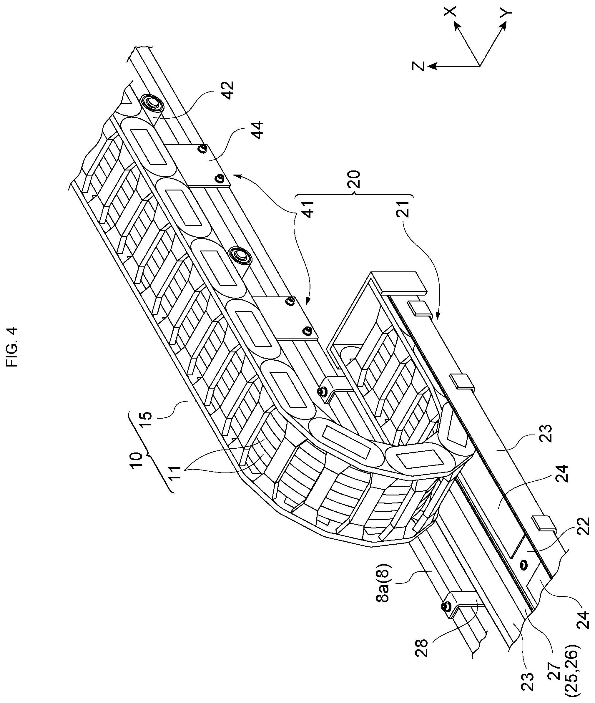 Patent US12304734 Figure 4 – Transport system