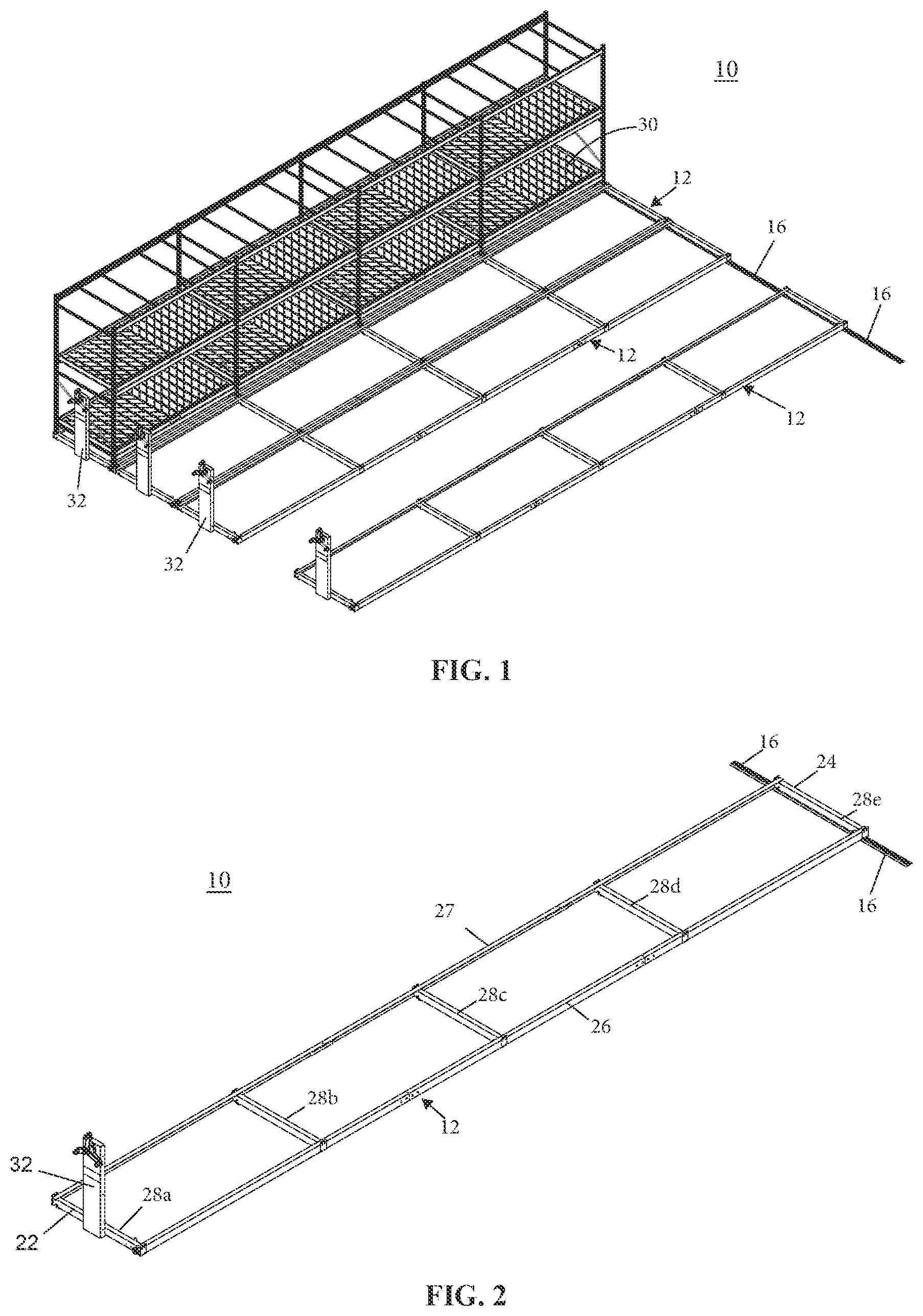 Patent US12304735 Figure 1 – Single track mobile carriage system