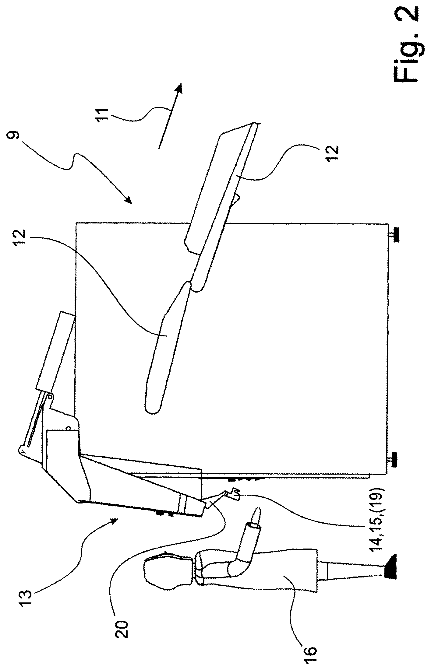 Patent US12304740 Figure 2 – Method and apparatuses for feeding items of laundry to a laundry machine, such as in particular a mangle