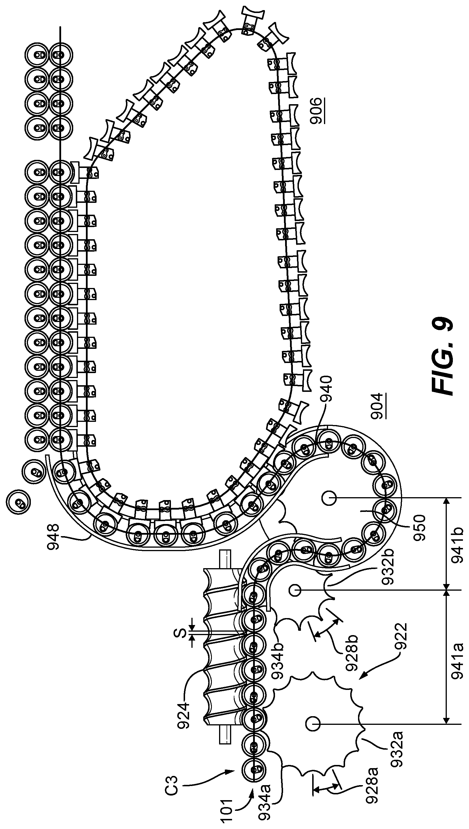 Patent US12304747 Figure 11 – System and method of grouping of containers