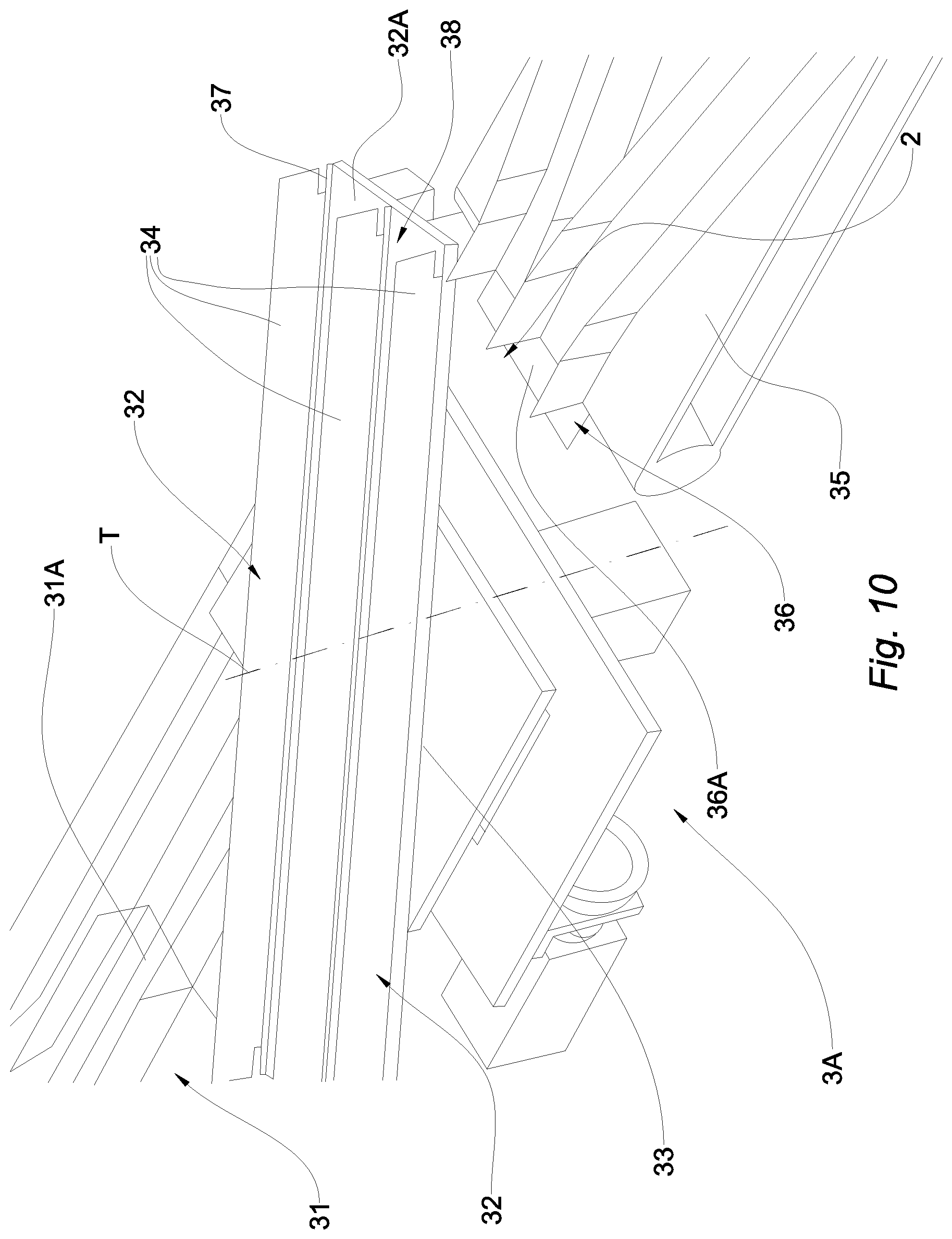 Patent US12304748 Figure 10 – Grouping device and method for grouping discrete rows of articles into a continuous row of articles