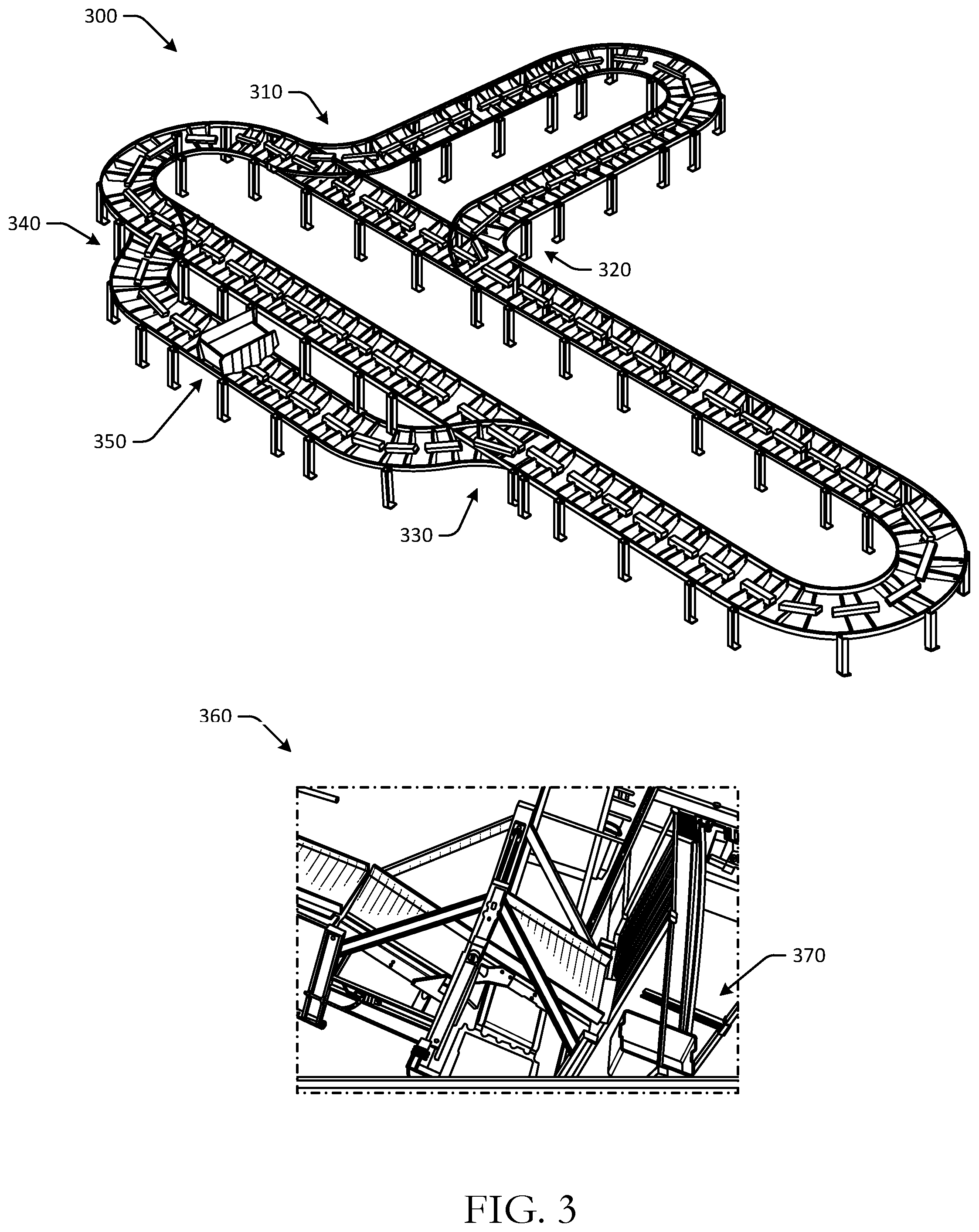 Patent US12304753 Figure 3 – Rapid braking of shuttles powered by electromagnets